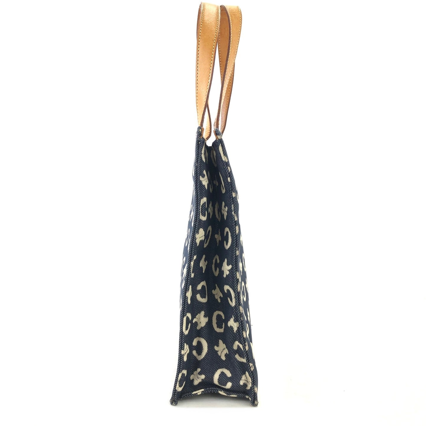 CELINE C-Macadam Club blason Handbag Denim Indigo Vintage Old Celine blason 2t3rbt