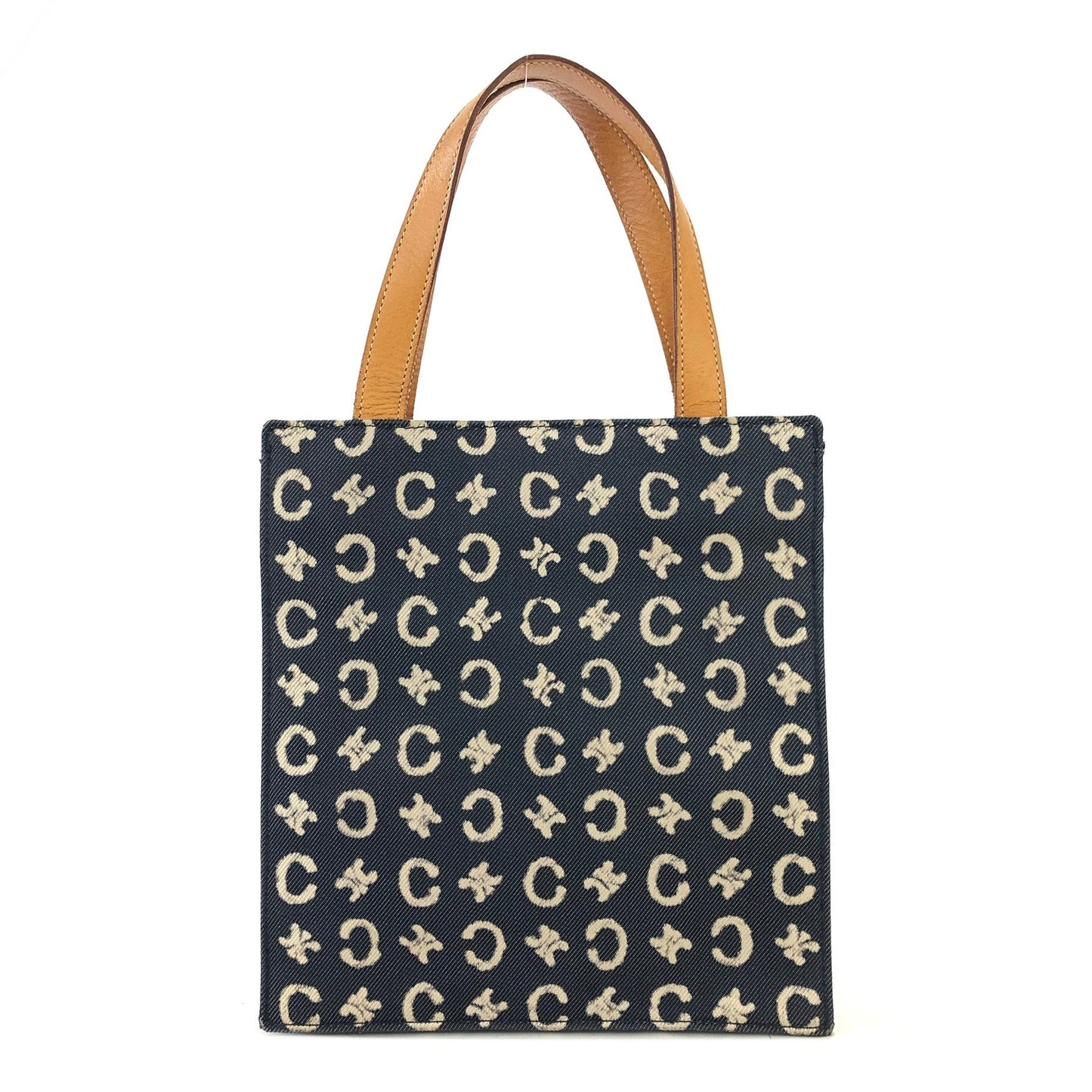 CELINE C-Macadam Club blason Handbag Denim Indigo Vintage Old Celine blason 2t3rbt