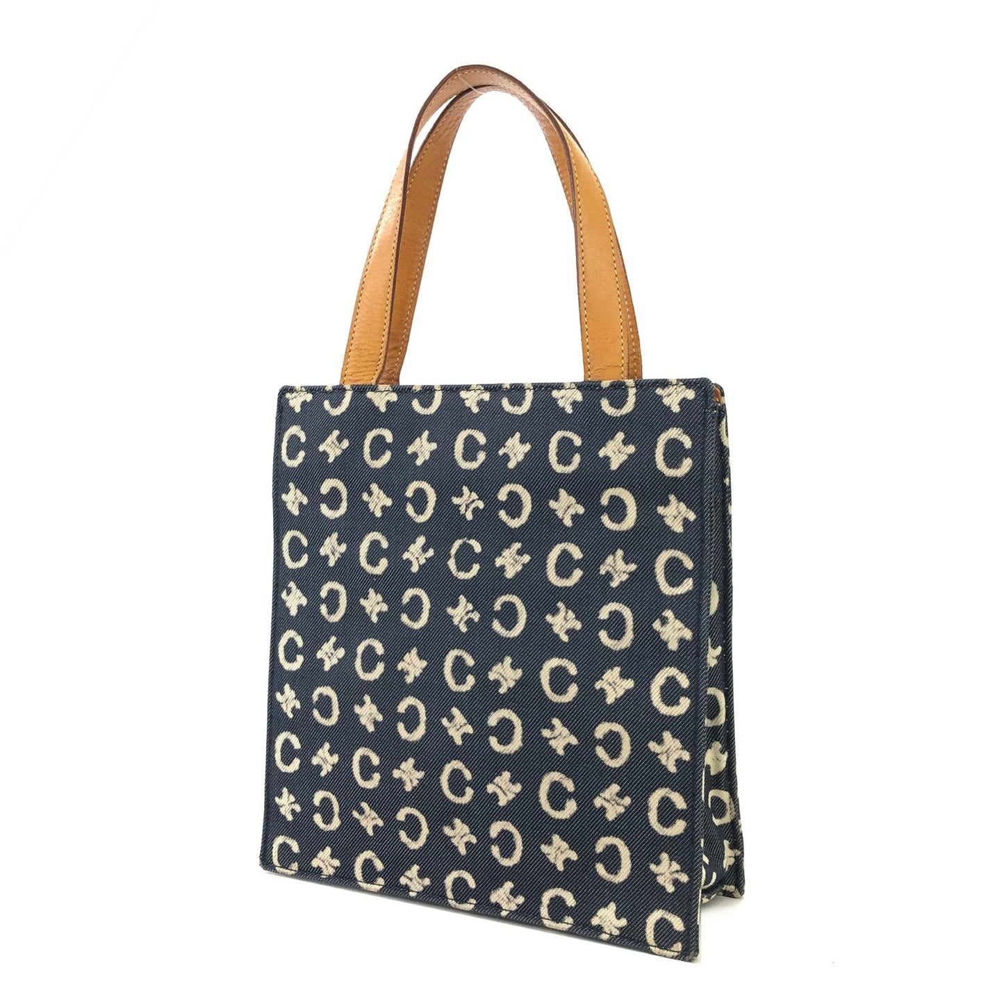 CELINE C-Macadam Club blason Handbag Denim Indigo Vintage Old Celine blason 2t3rbt