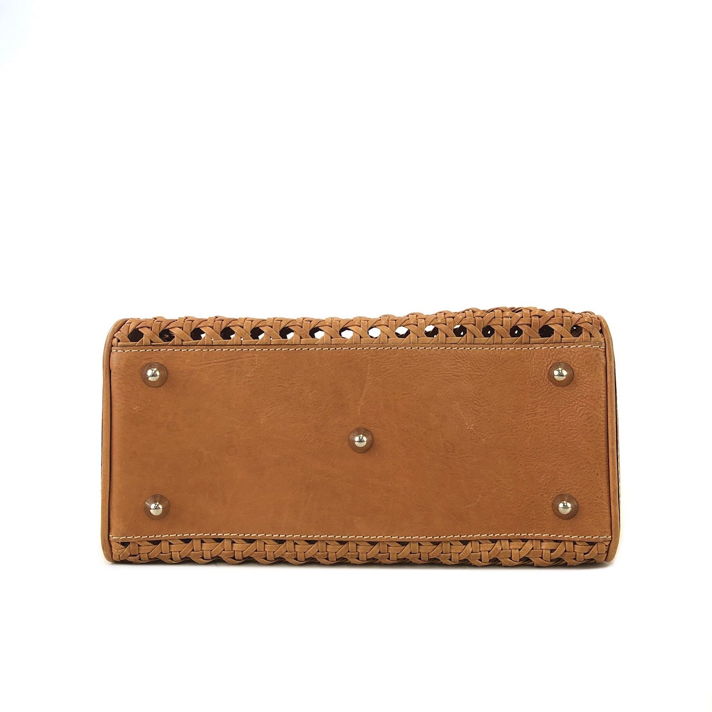 Christian Dior Lady Dior Cannage Rattan Mesh Handbag Brown Vintage 7p4yf7