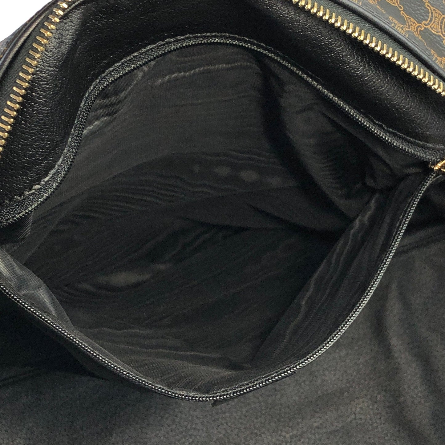 CELINE Macadam Blason Boston Travel Bag Black Vintage Old Celine mvwisn
