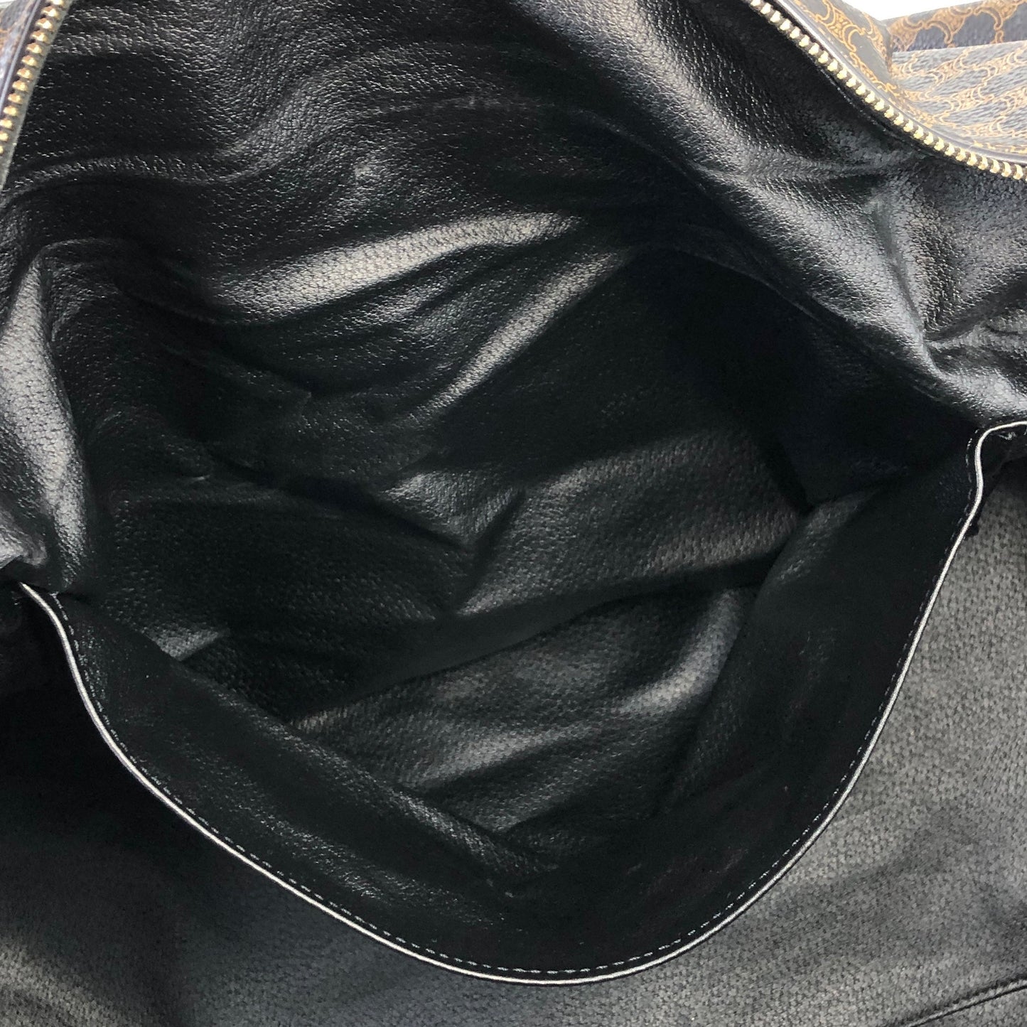 CELINE Macadam Blason Boston Travel Bag Black Vintage Old Celine mvwisn