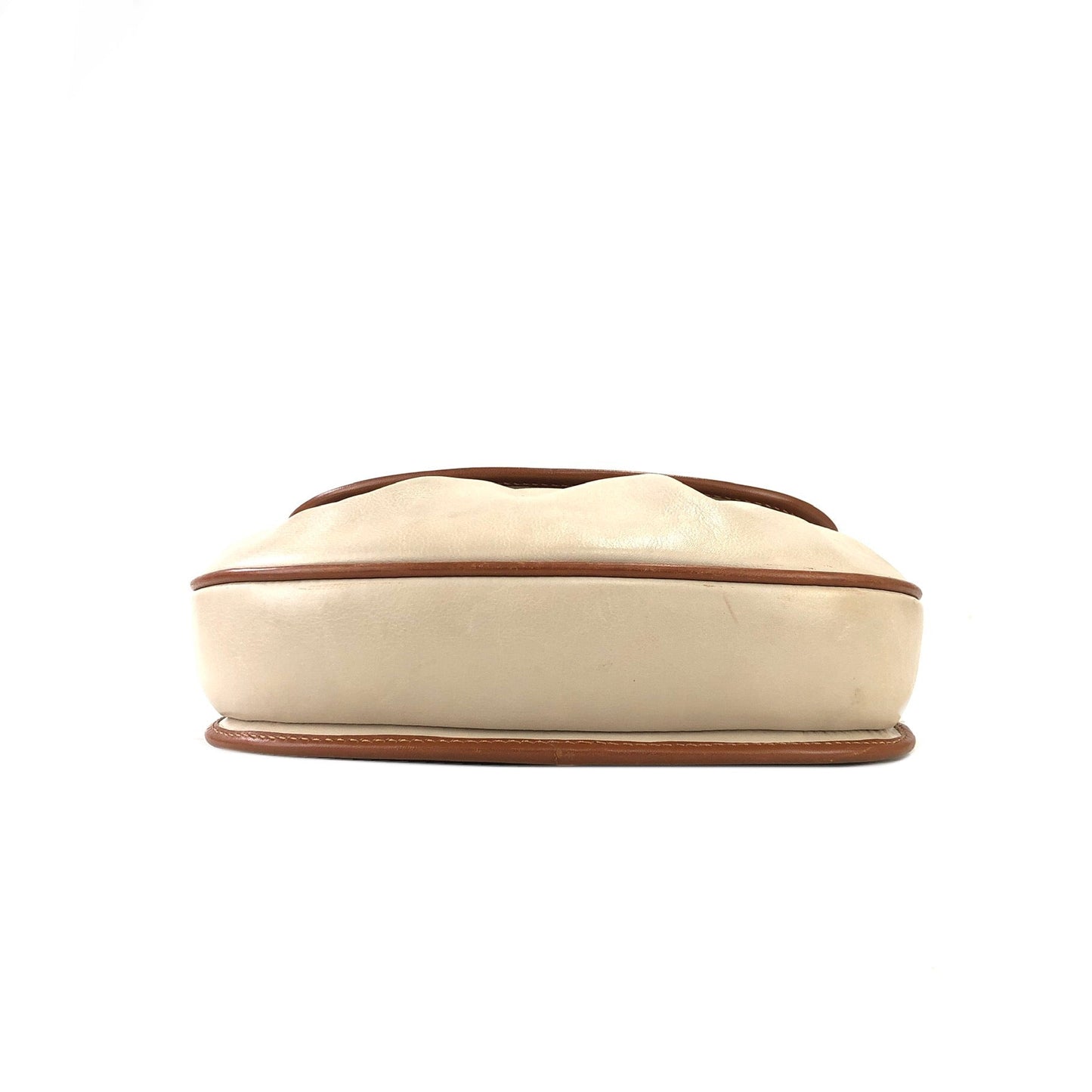 CELINE Blason Shirring Shoulder bag Ivory Vintage Old CELINE vatnr3