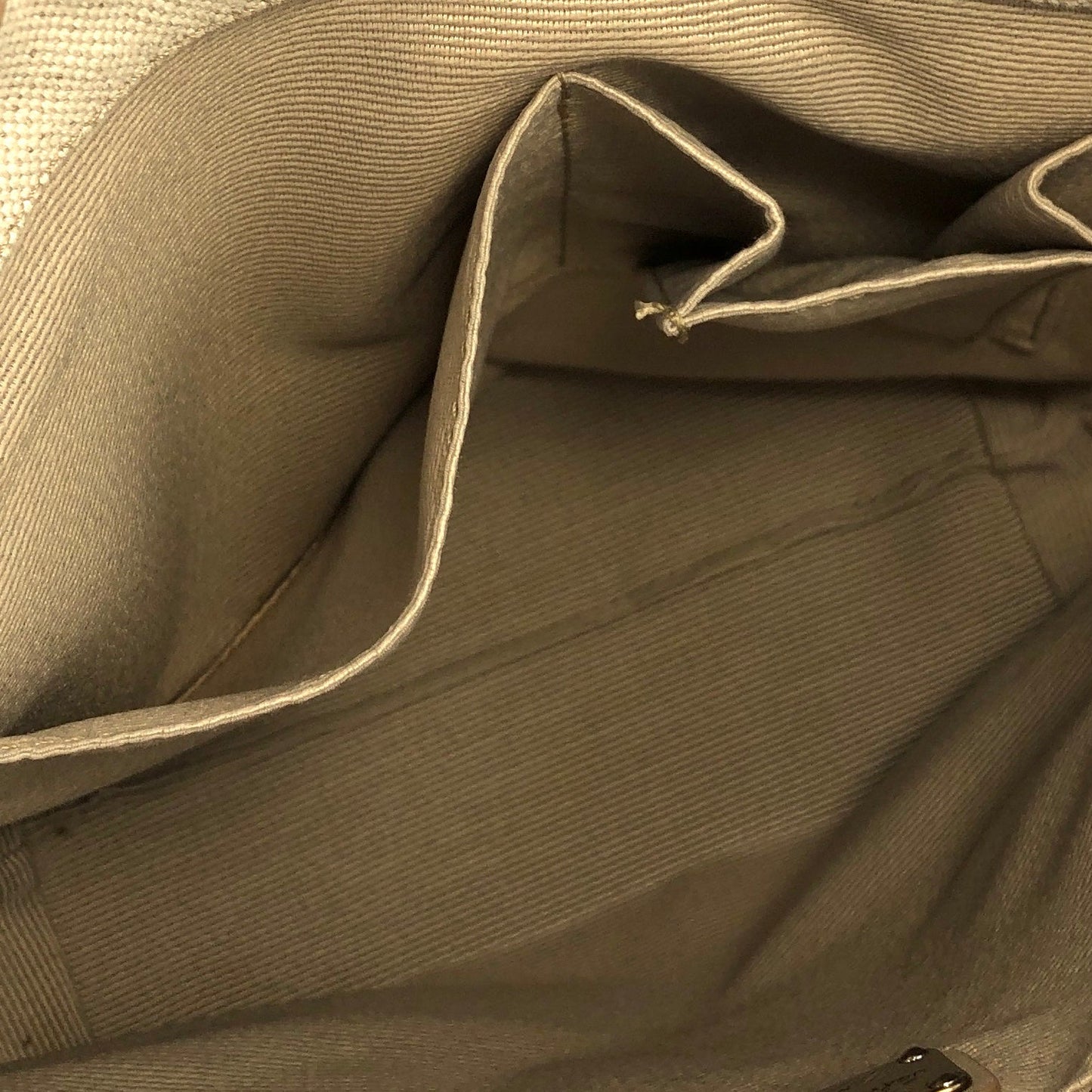 Salvatore Ferragamo Vala Ribbon Canvas Handbag Totebag Beige Vintage Old gcyi7z