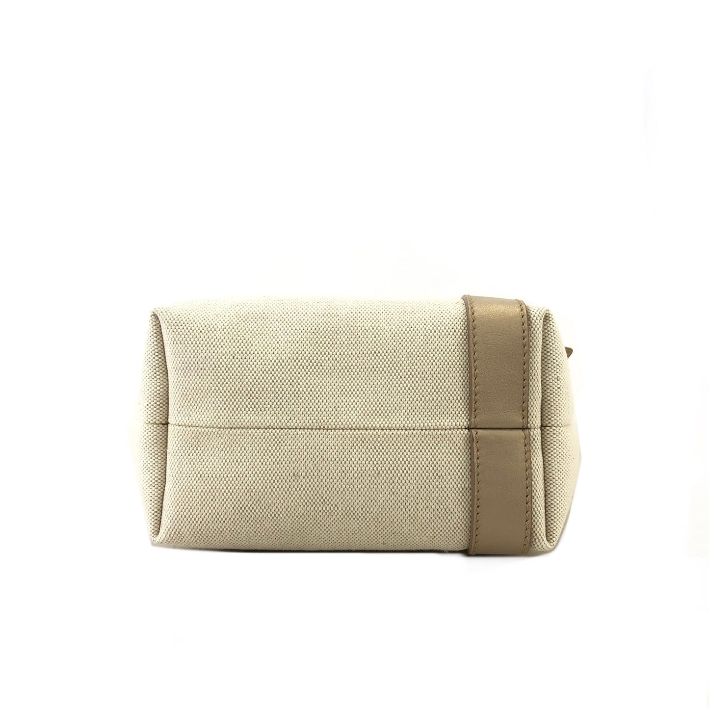 Salvatore Ferragamo Vala Ribbon Canvas Handbag Totebag Beige Vintage Old gcyi7z