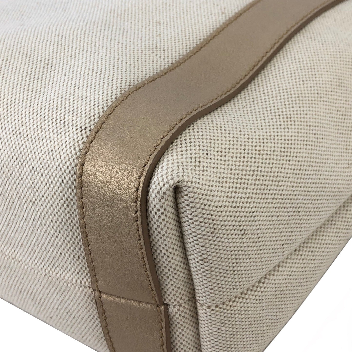 Salvatore Ferragamo Vala Ribbon Canvas Handbag Totebag Beige Vintage Old gcyi7z