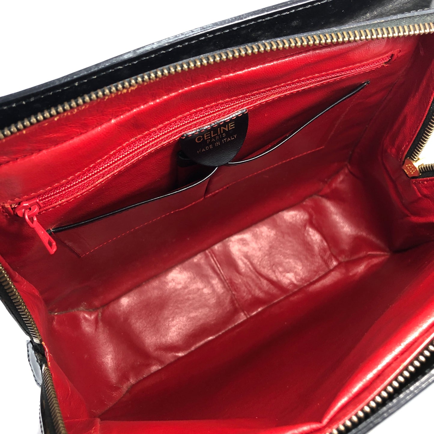 CELINE Triomphe 皮革托特包肩包黑金復古舊款 Celine cpfk62