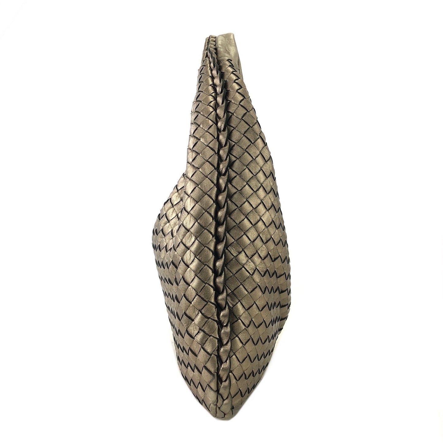 Bottega Veneta Intrecciato 皮革 Hobo 包款單肩包金屬金復古 whsy5u