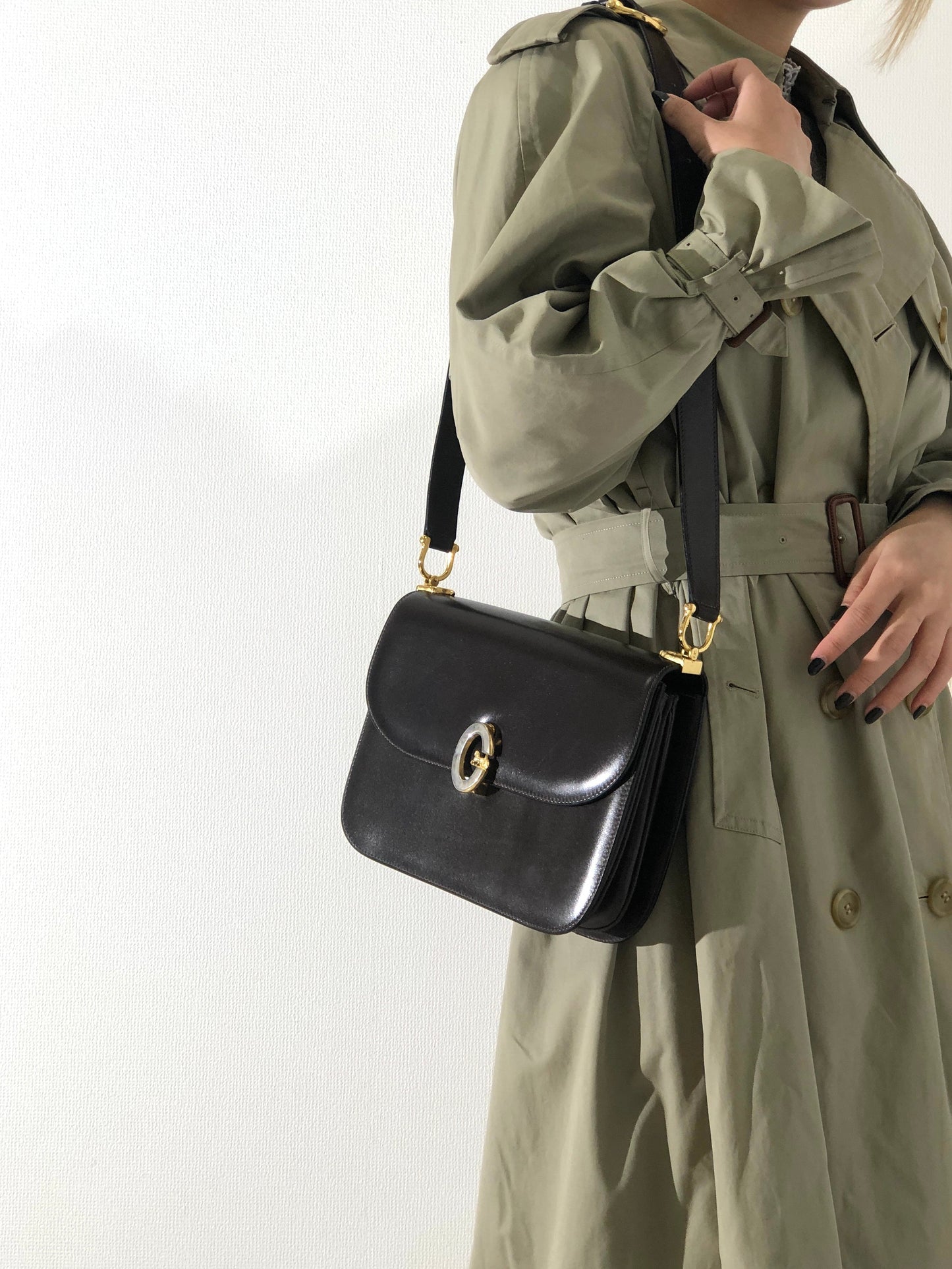 CELINE Horse carriage Crossbody Shoulderbag Brown Vintage Old CELINE apx2ne