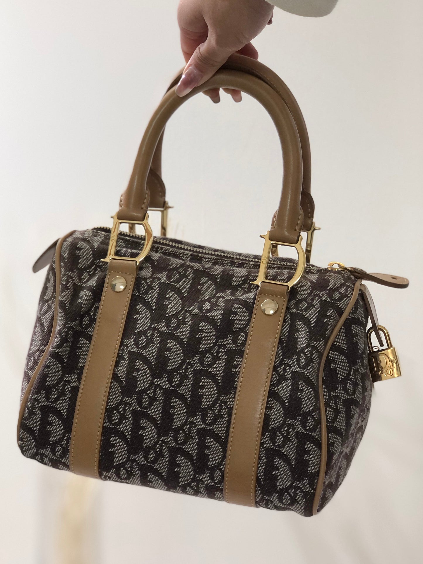 Christian Dior Trotter Small Bostonbag Handbag Brown Vintage Old y2sh4f