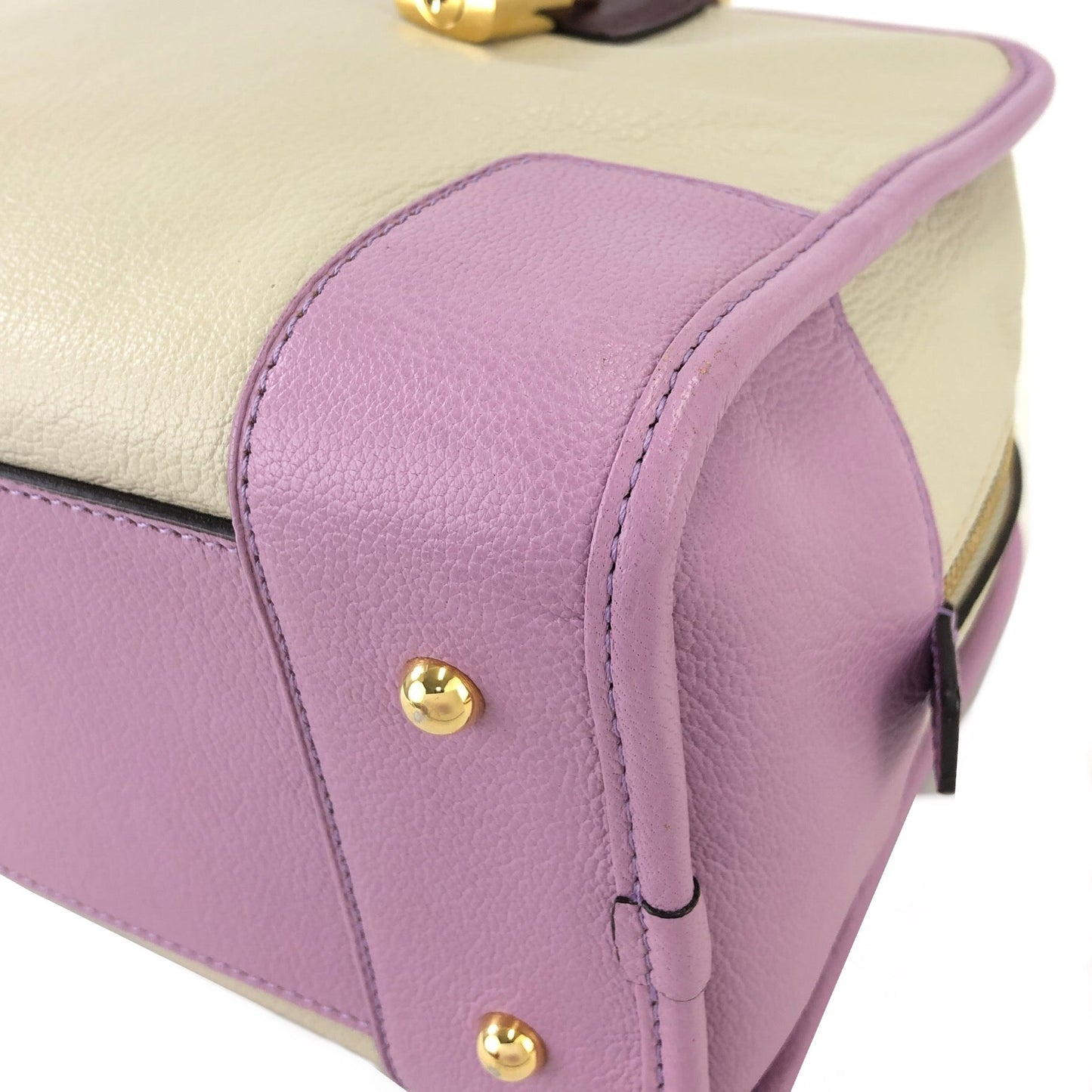 LOEWE Amazona 28 Anagram Tricolore Bostonbag Handbag Ivory Vintage khvm4z