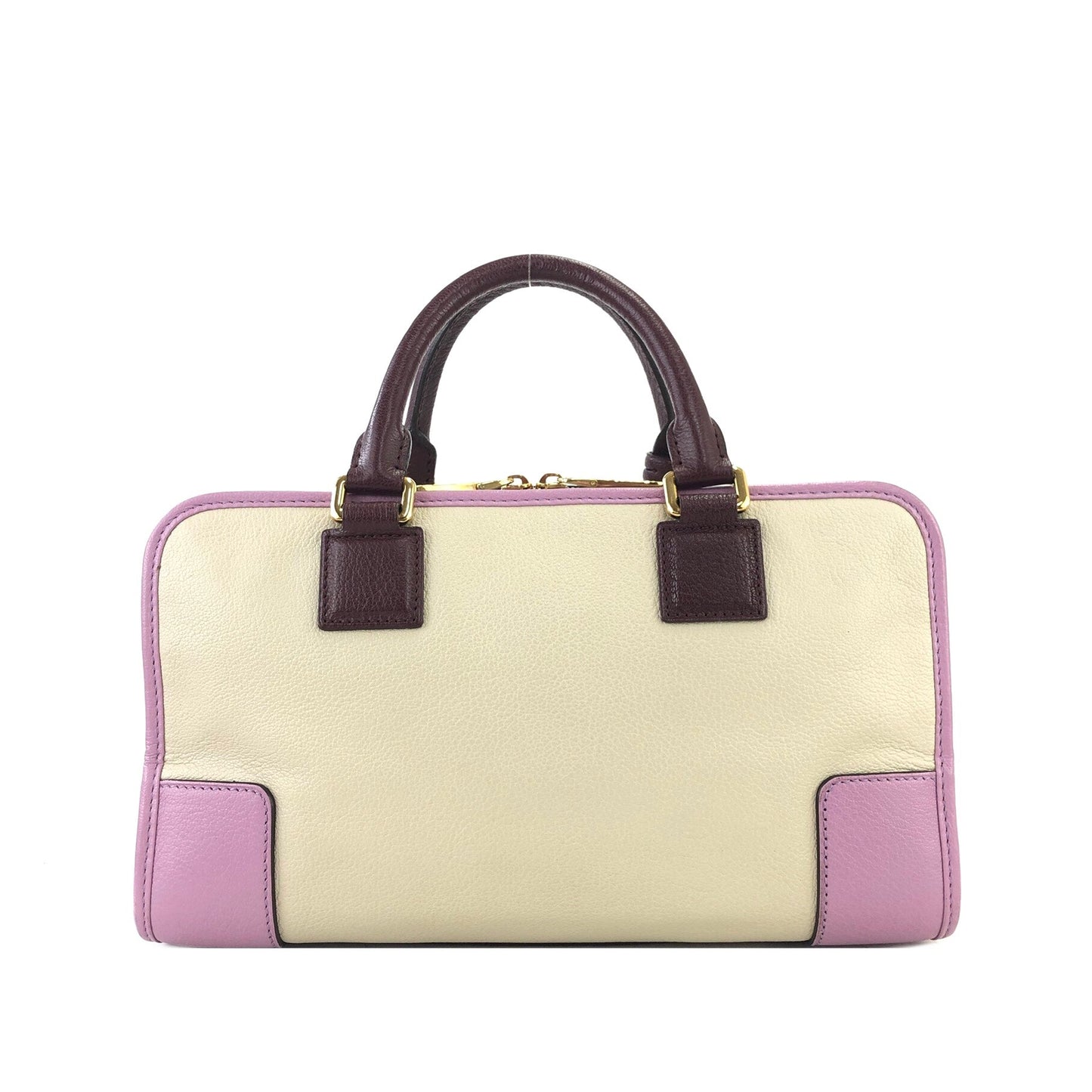 LOEWE Amazona 28 Anagram Tricolore Bostonbag Handbag Ivory Vintage khvm4z