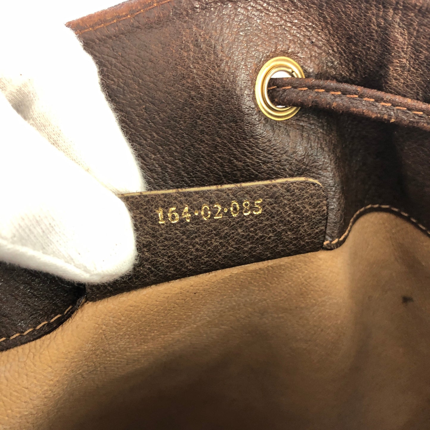 GUCCI Sherry line Drawstring Shoulder bag Brown Vintage Old Gucci cu5hat