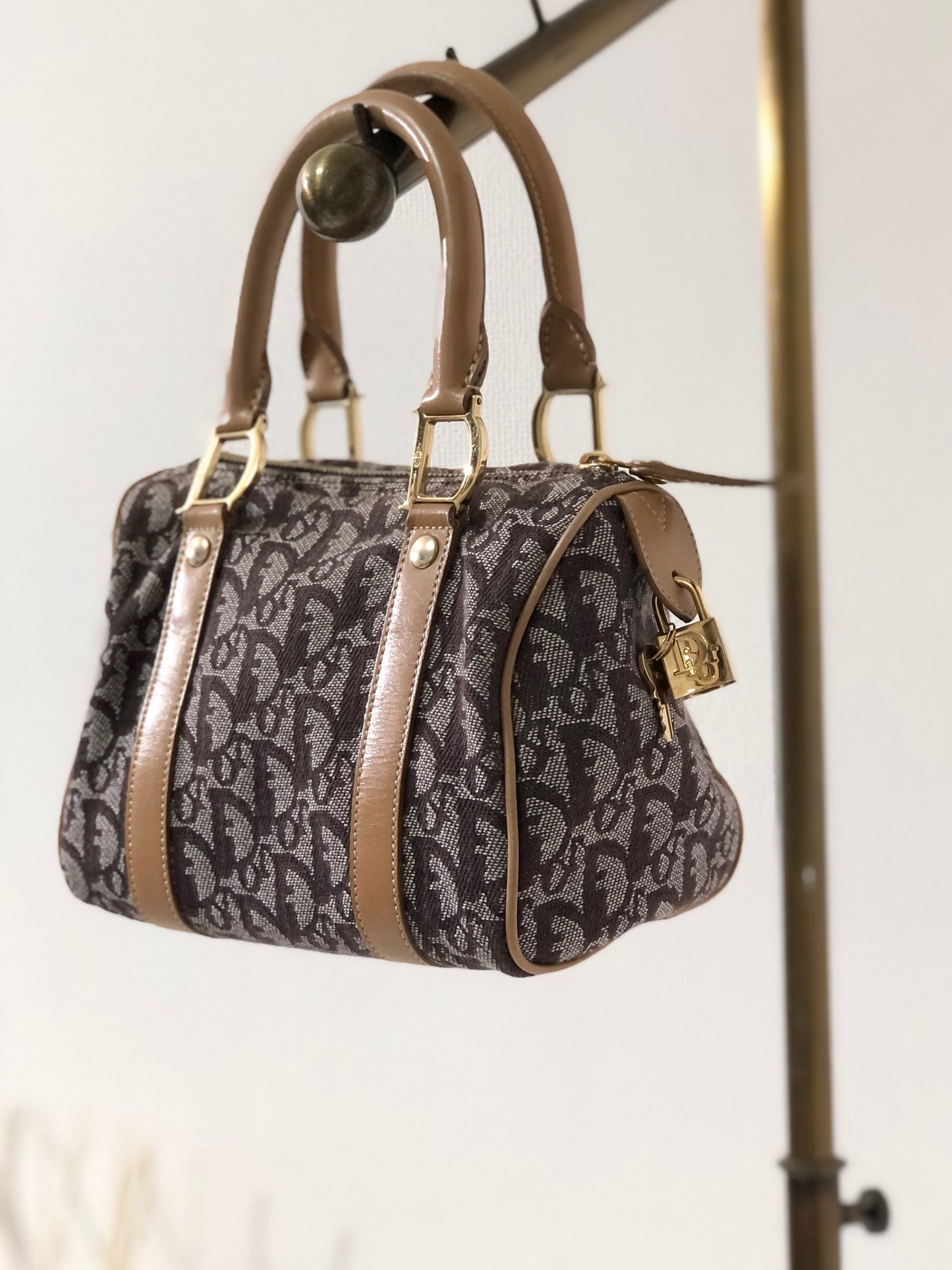 Christian Dior Trotter Small Bostonbag Handbag Brown Vintage Old y2sh4f