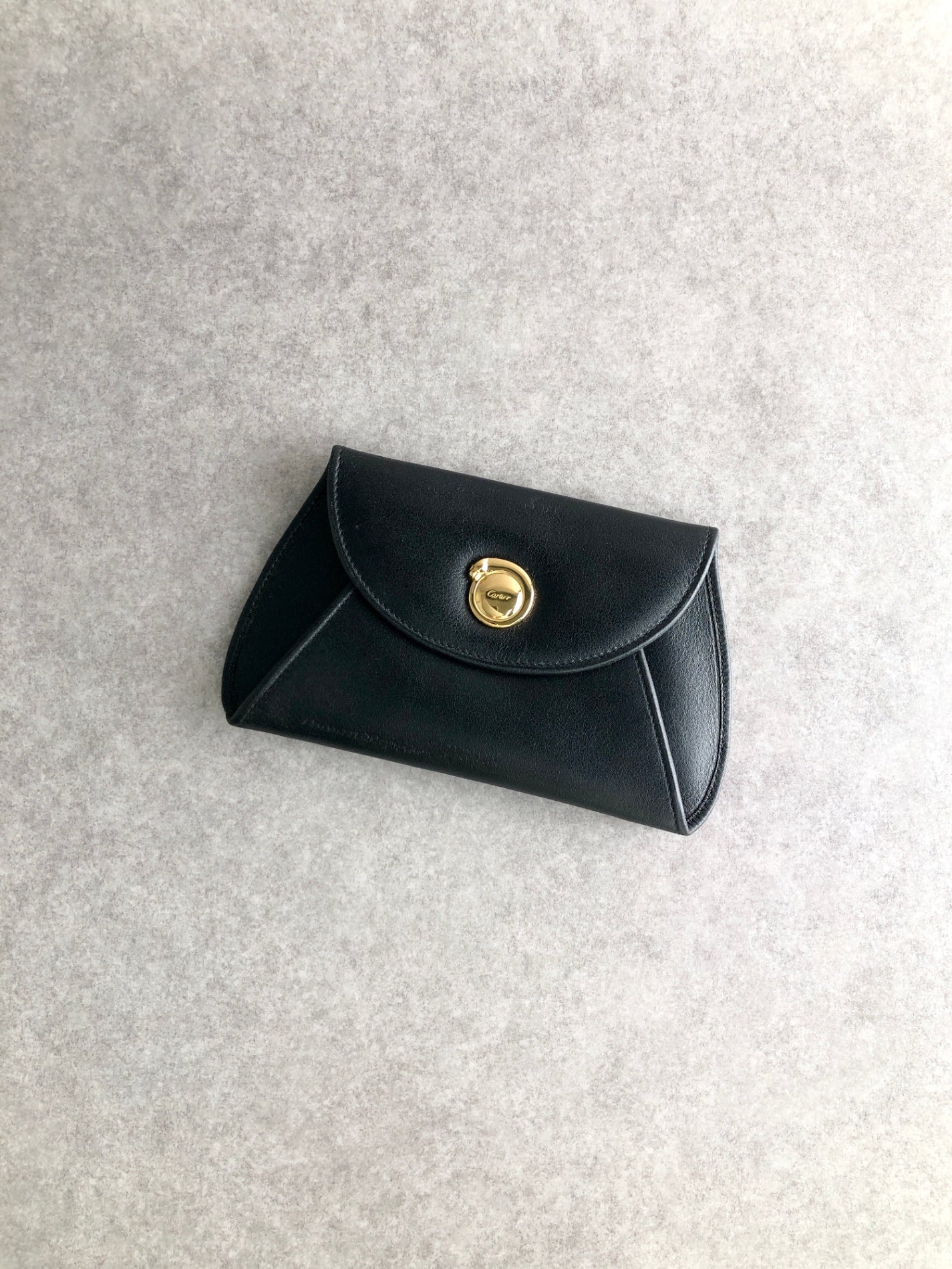 Cartier Coin Purse Black Vintage h4kjzd