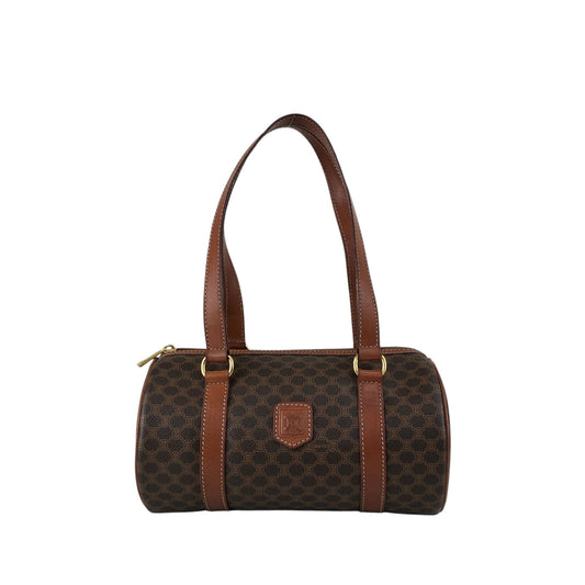 CELINE Macadam Blason Shoulder bag Brown Vintage us8d3n