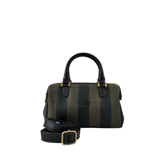 FENDI Pecan Logo Two-way Small Boston bag Shoulder bag Brown Vintage z7r7e6