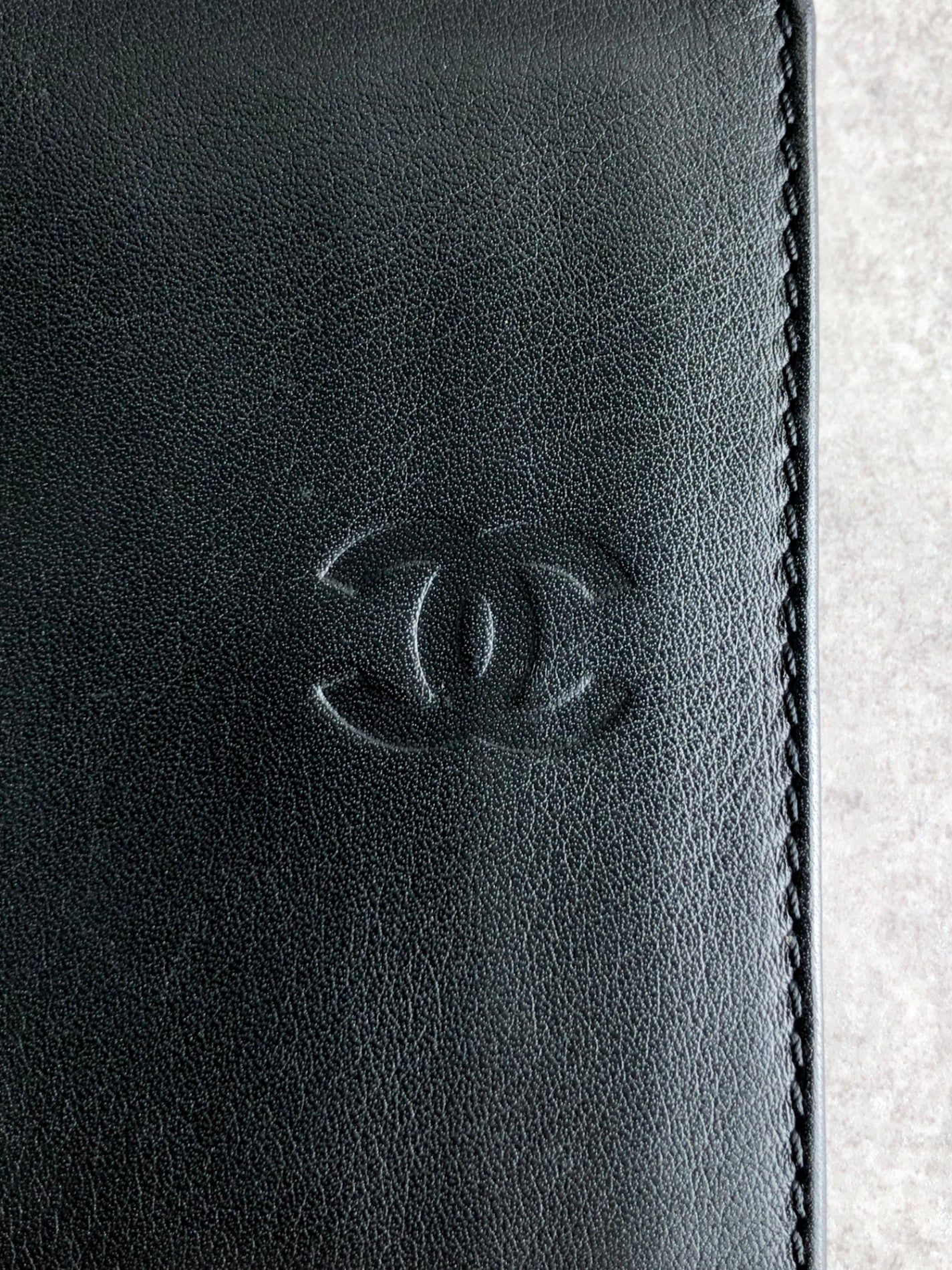 CHANEL Coco Mark 折疊皮夾 黑色 復古 6hacdc