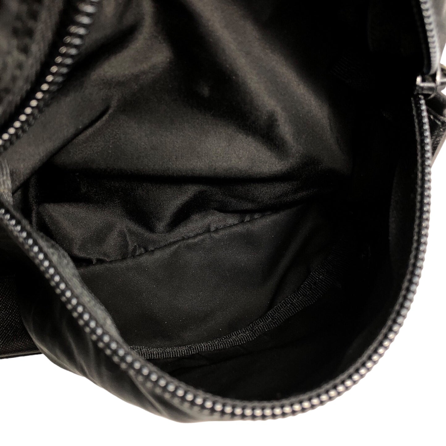 PRADA Triangle Logo Double Pocket Backpack Black Vintage avewmk
