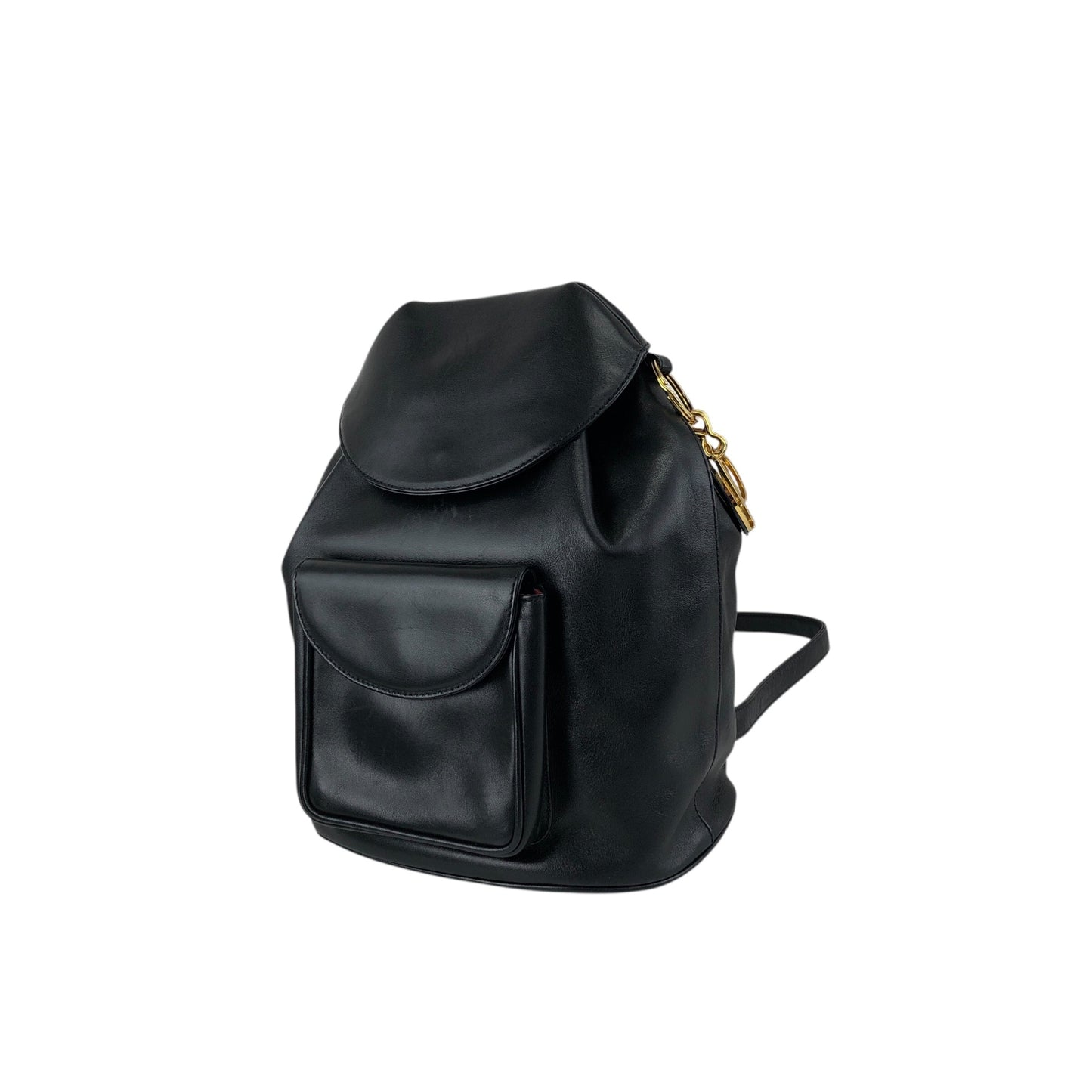 Christian Dior Logo Charm Backpack Black Vintage i7gek7