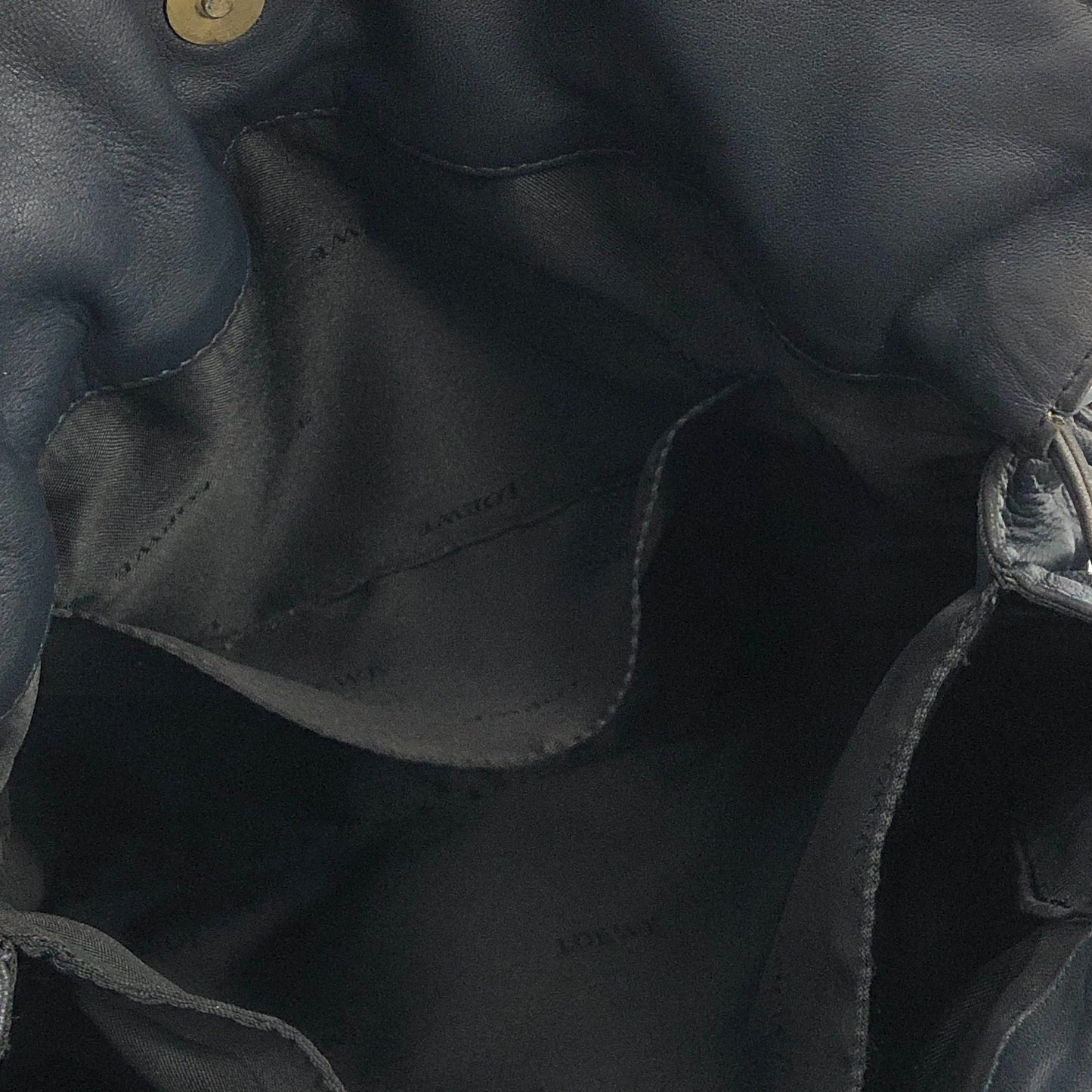 LOEWE Anagram Leather Drawstring Shoulder bag Navy Vintage sdi4rd