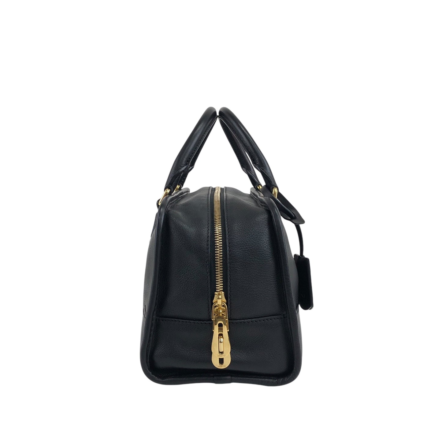 LOEWE Anagram Two-way Handbag Shoulder bag Boston bag Black Vintage uce58h