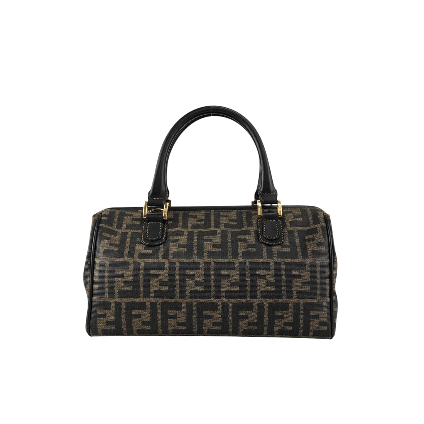FENDI Zucca Logo Two-way Handbag Shoulder bag Boston bag Black Vintage yh8esb