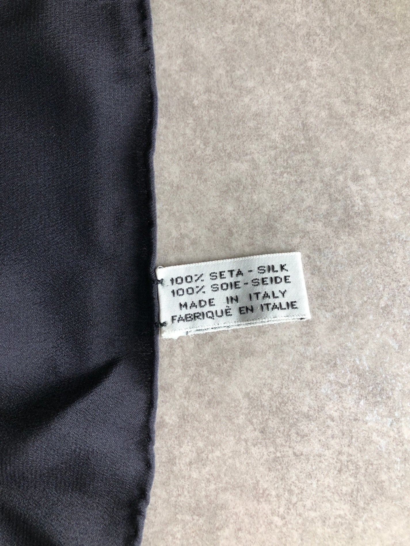 CHANEL Scarf Black×White Silk Vintage r3ea4i