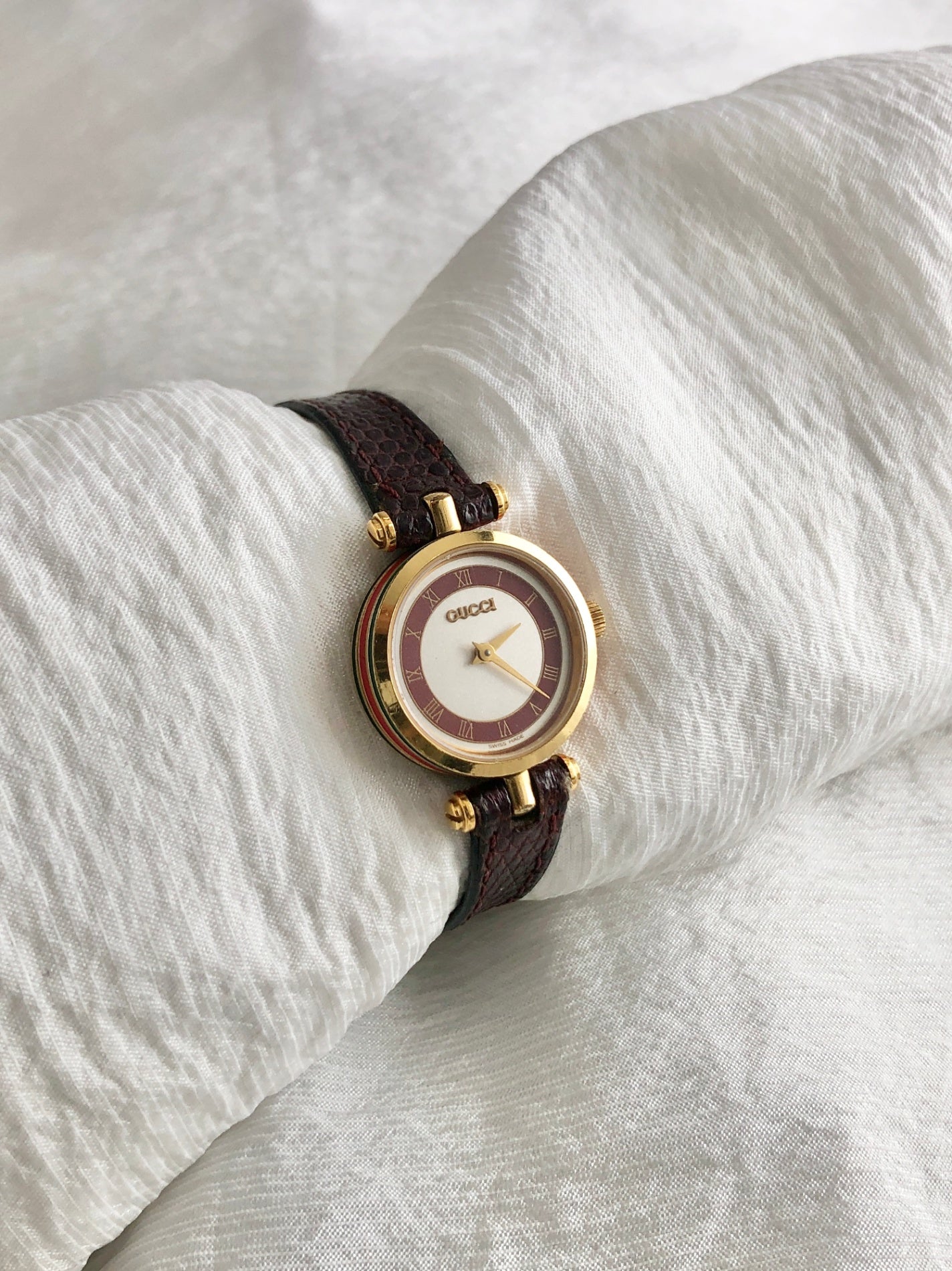 GUCCI Logo Watch Brown Vintage xpg7th – VintageShop solo