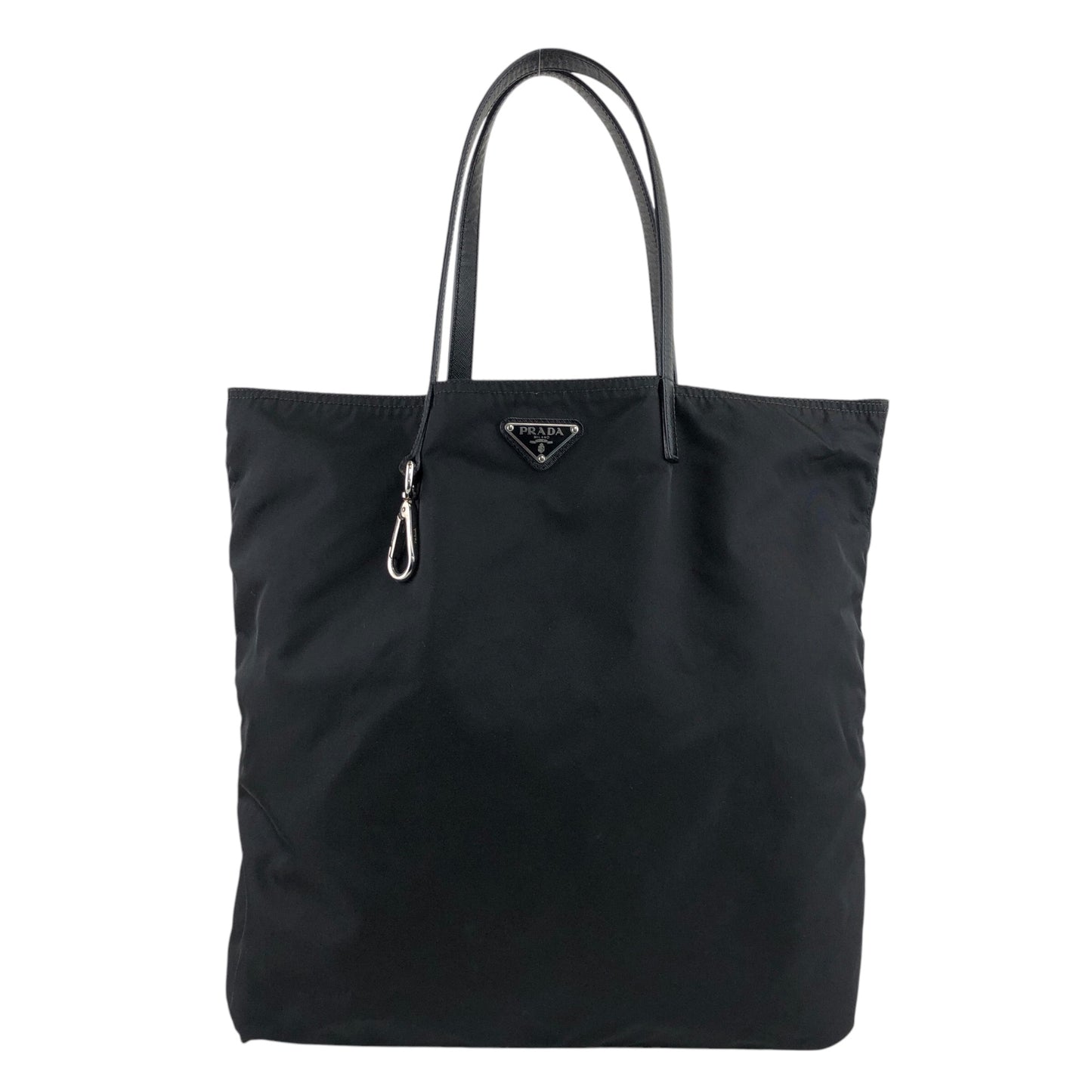 PRADA Triangle Logo Totebag Shoulder bag Black Vintage i2pusx