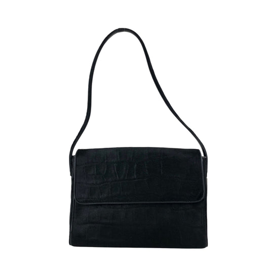 GUCCI Logo Shoulder bag Black Vintage v7uzb2