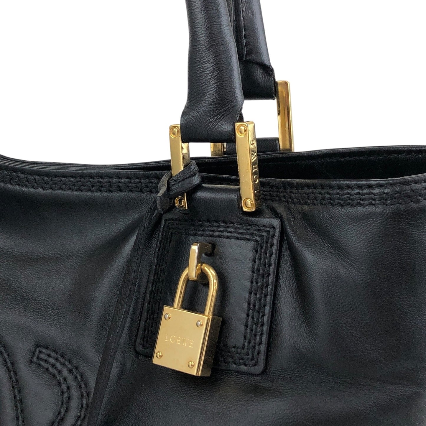 LOEWE Anagram Totebag Black Vintage ycheug