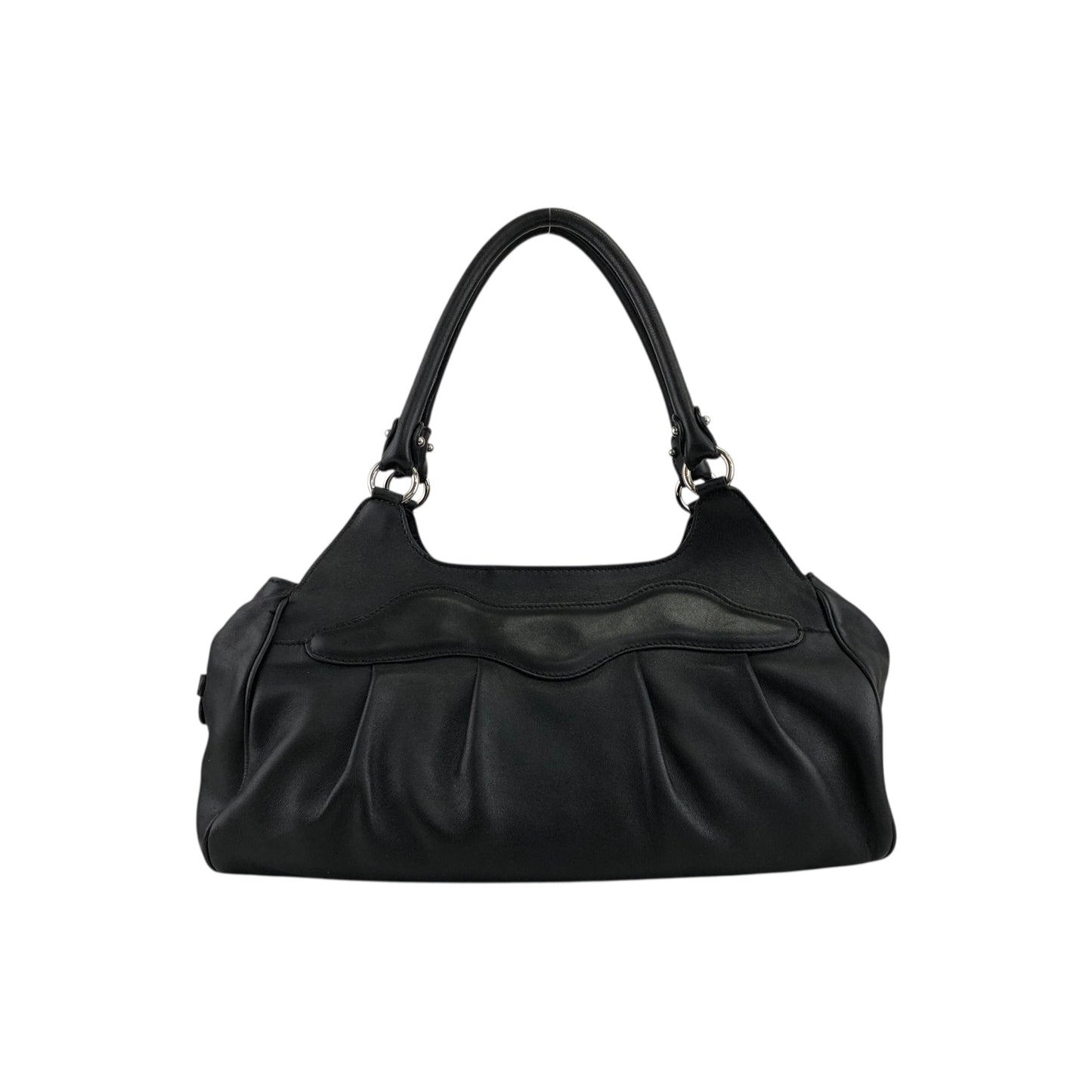 Salvatore Ferragamo Gancini Handbag Black Vintage ehywma