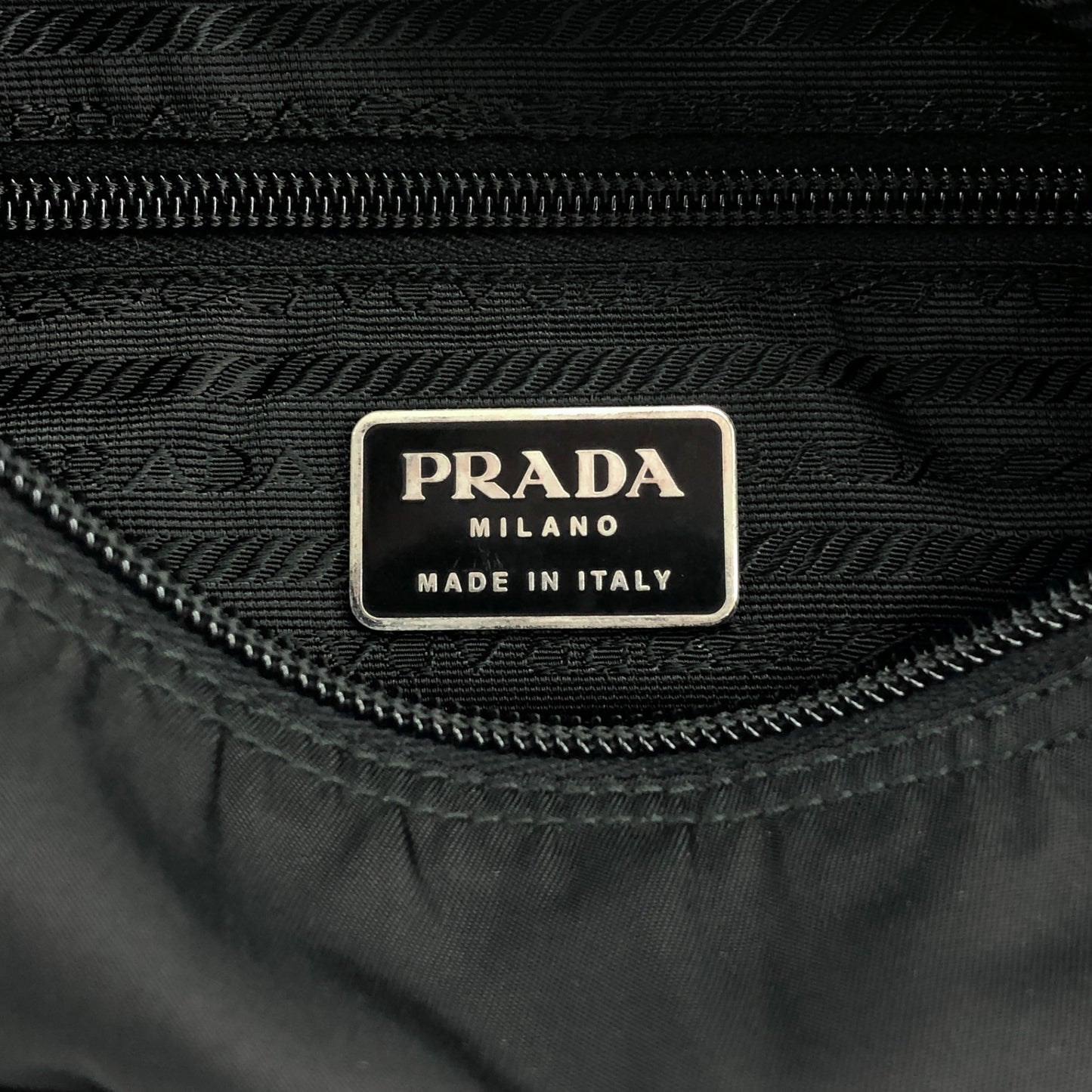 PRADA Triangle Logo Shoulder bag Black Vintage mv3hns