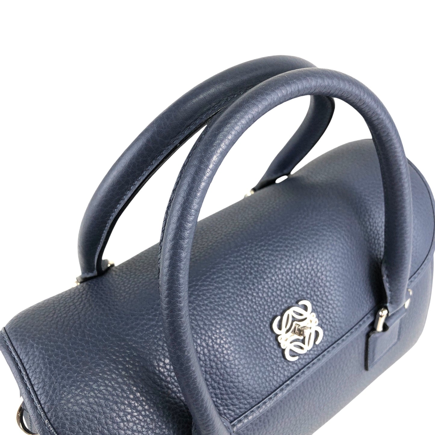LOEWE Anagram Two-way Handbag Shoulder bag Blue Vintage bni3pa