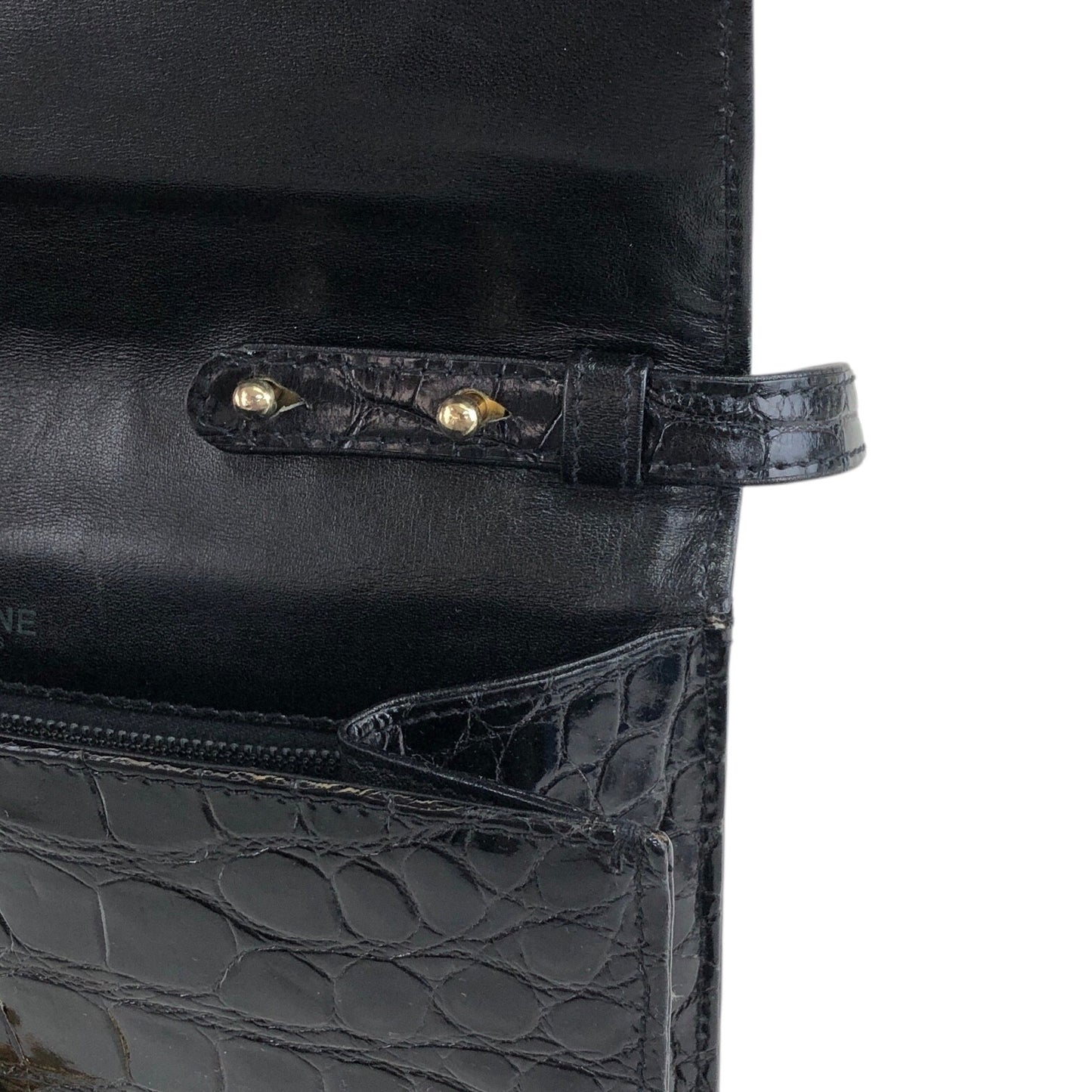 CELINE Triomphe Shoulder bag Black Vintage pedgvn