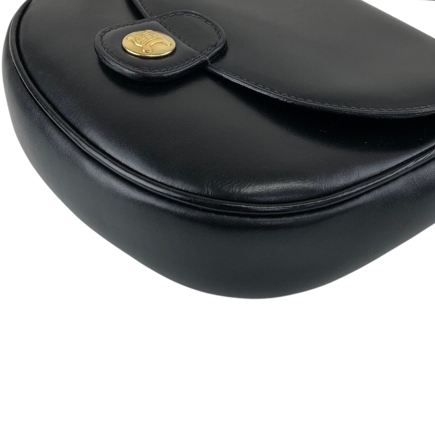 CELINE Blason Small Shoulder bag Black Vintage v56cia