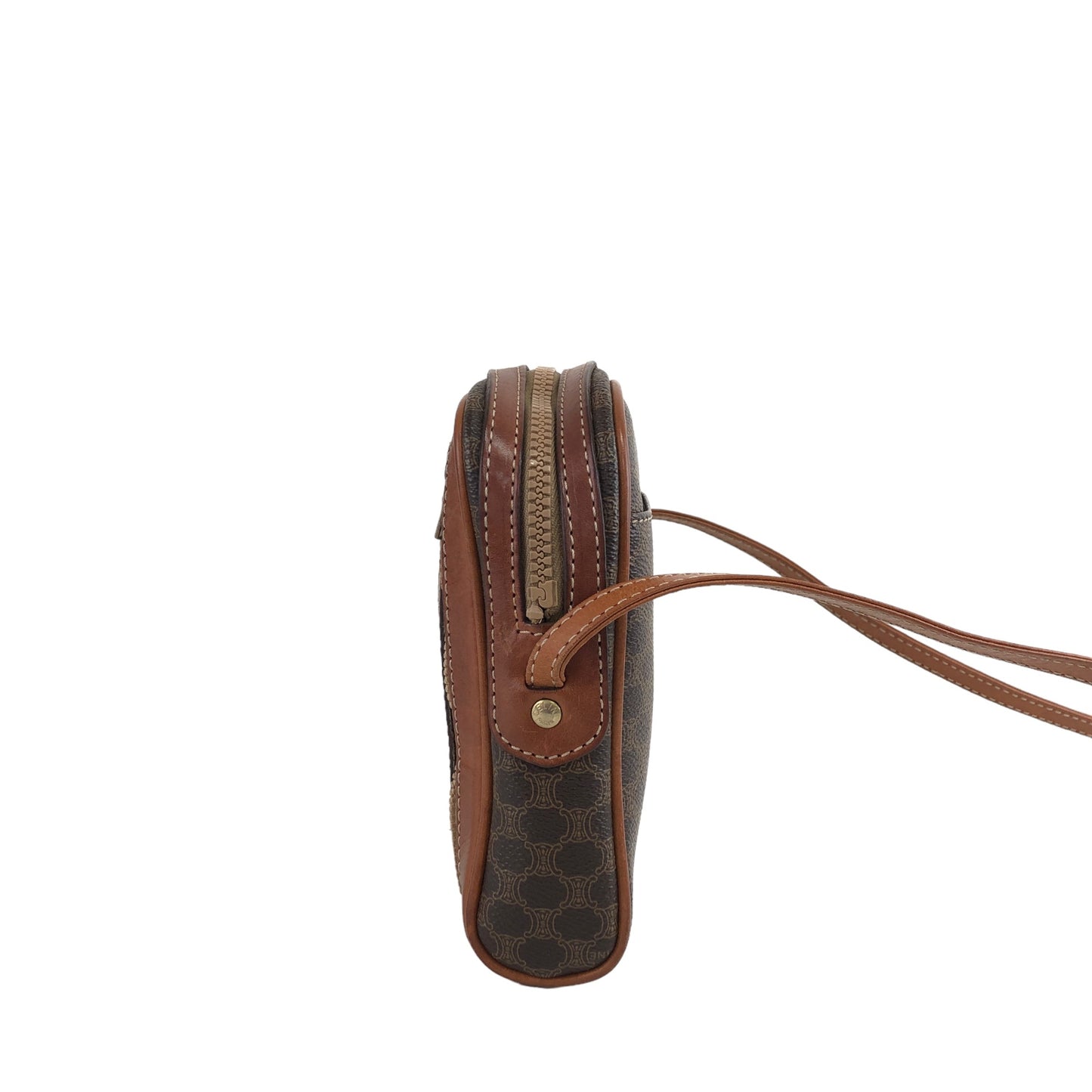 CELINE Macadam Blason Shoulder bag Brown Vintage vbjmjr