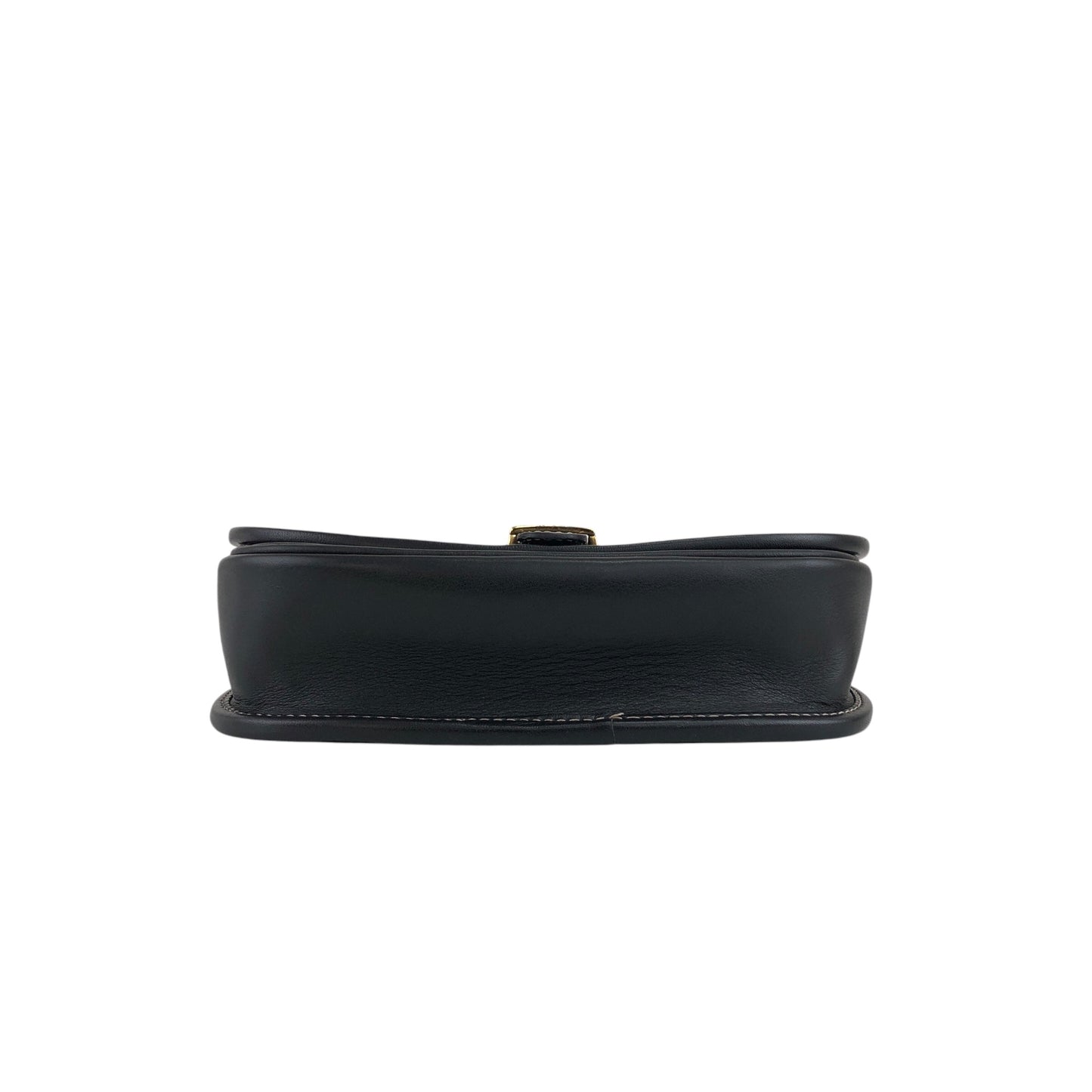 CELINE Belt Buckle Stitch Shoulder bag Black Vintage 8d2v6y