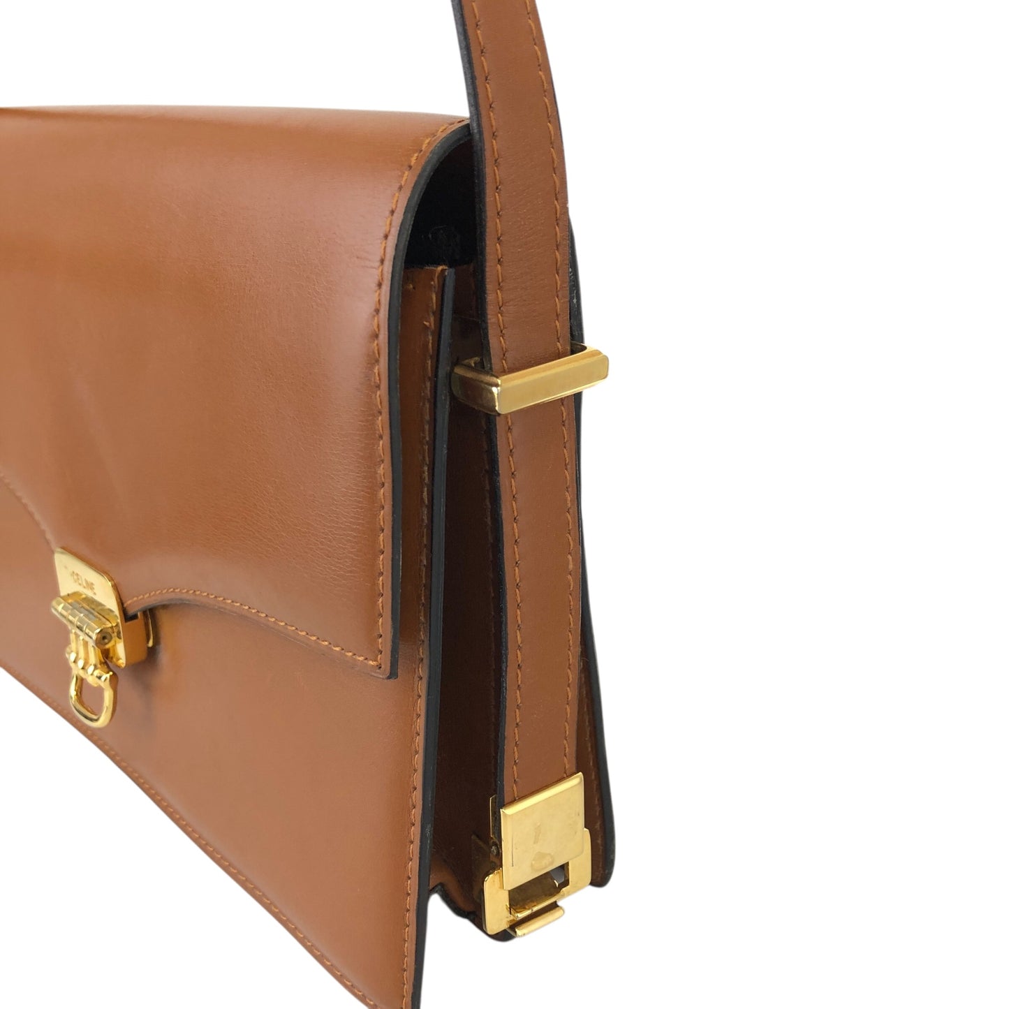 CELINE Horse Bit 肩背包 棕色 復古 zjkkfe