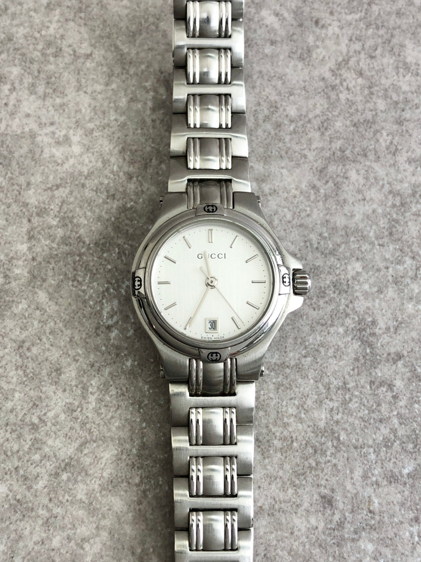 GUCCI Quartz Watch Silver Vintage 3025 g358dd