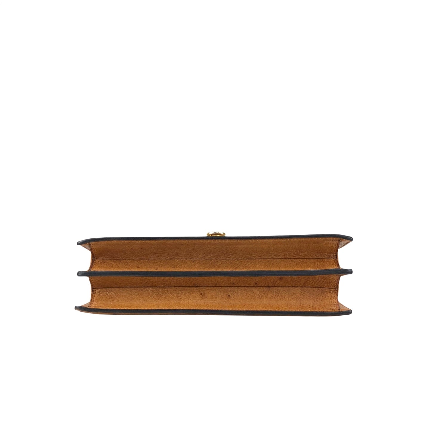 CELINE Gancini Handbag Camel Vintage 847in7