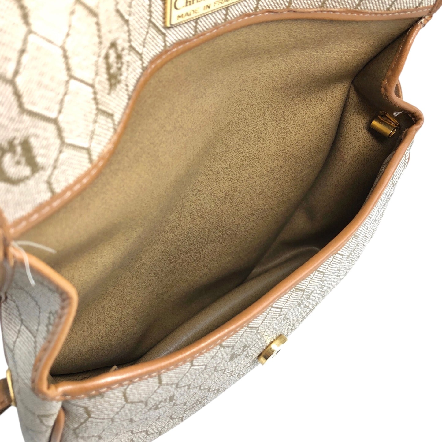 Christian Dior Honeycomb Pattern Logo Shoulder bag Beige Vintage gage6d