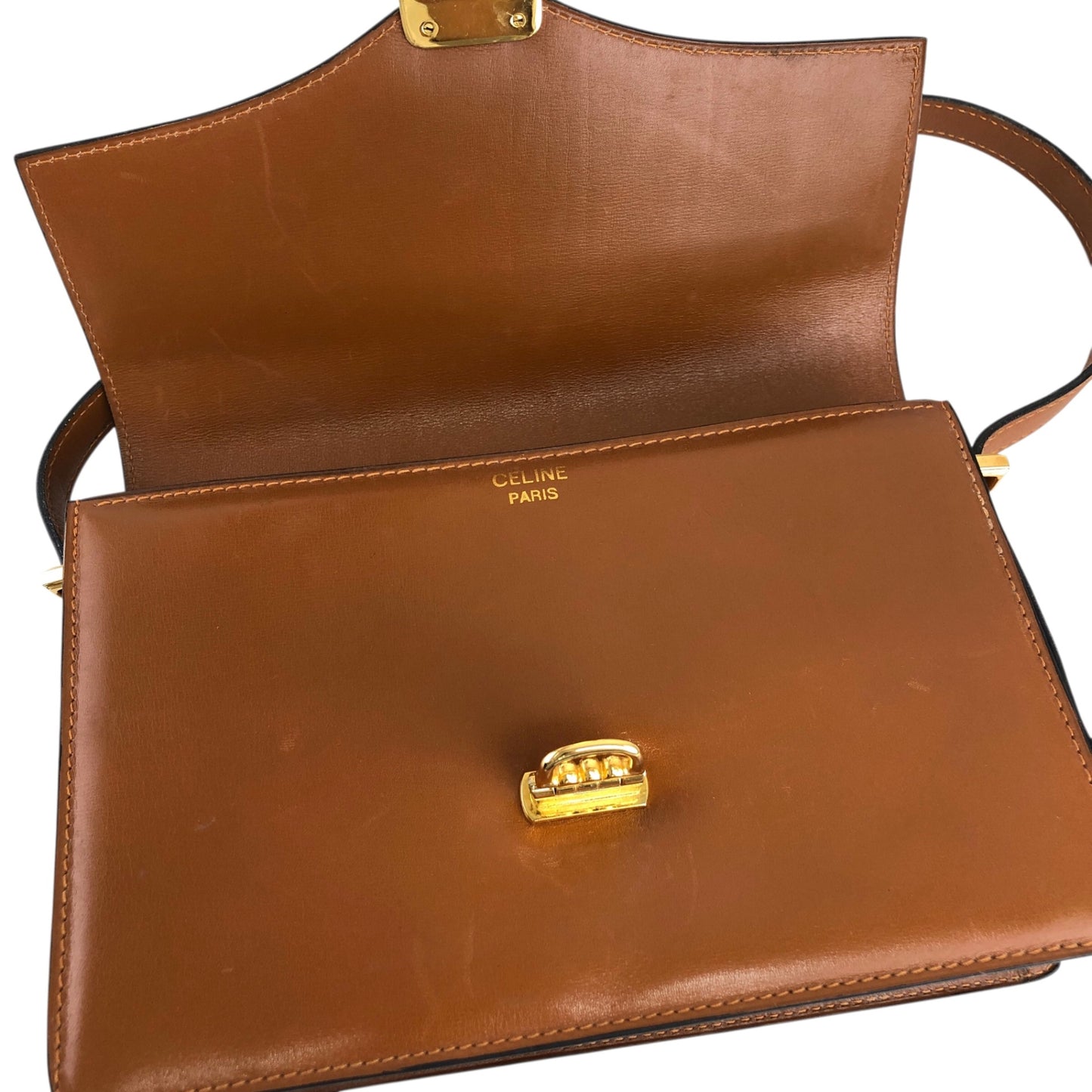 CELINE Horse Bit 肩背包 棕色 復古 zjkkfe
