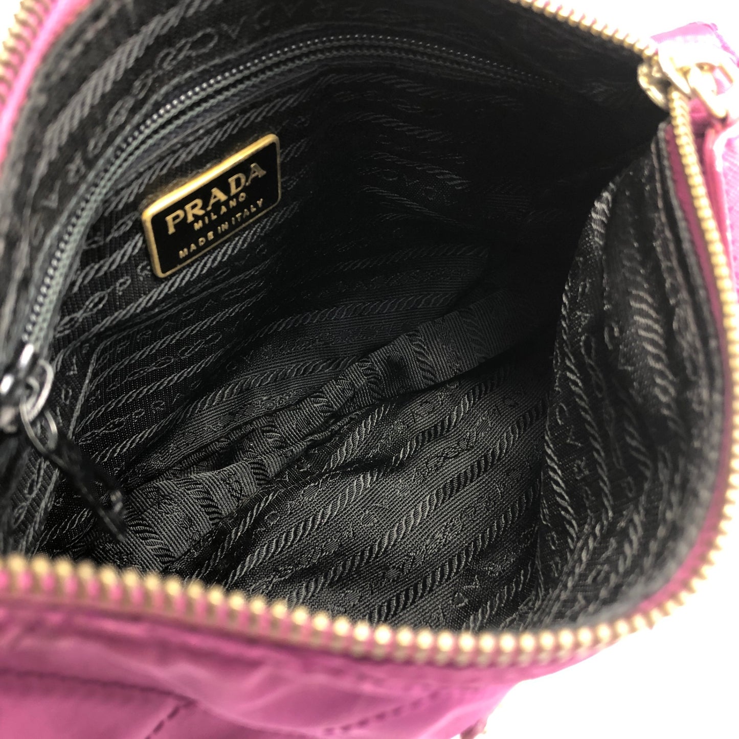 PRADA Triangle Logo Chain Shoulder bag Purple Vintage brs8wn