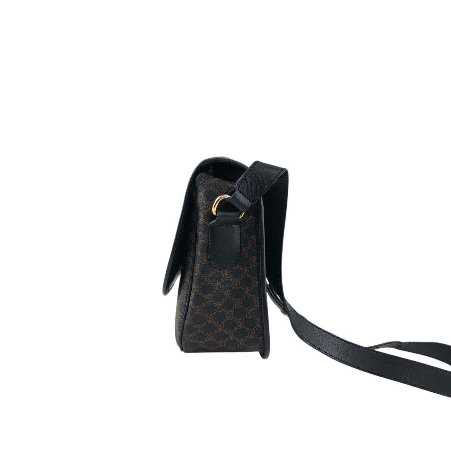 CELINE Macadam Starball Flap Shoulder bag Black Vintage a8awaa
