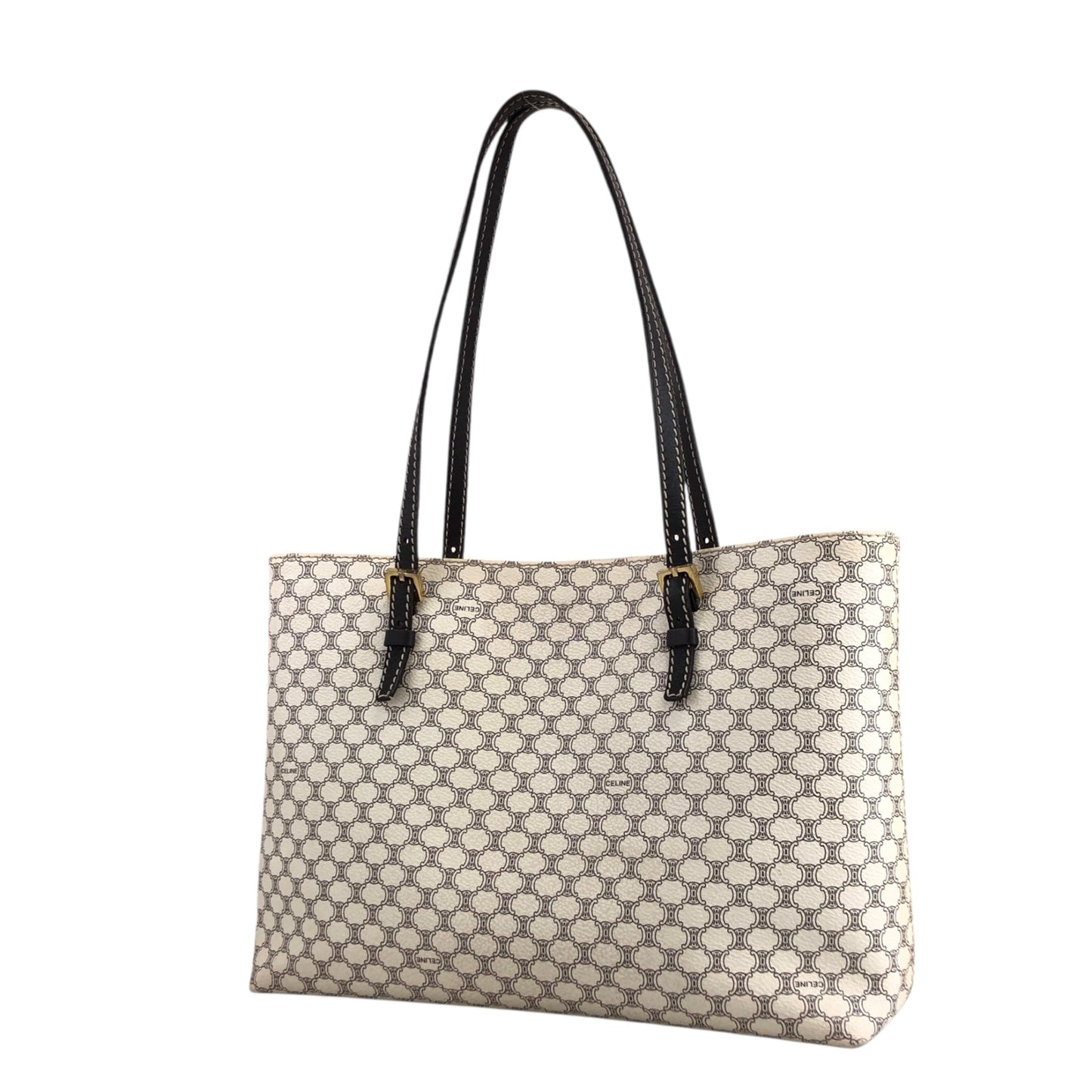 CELINE Macadam Totebag White Vintage 24apda