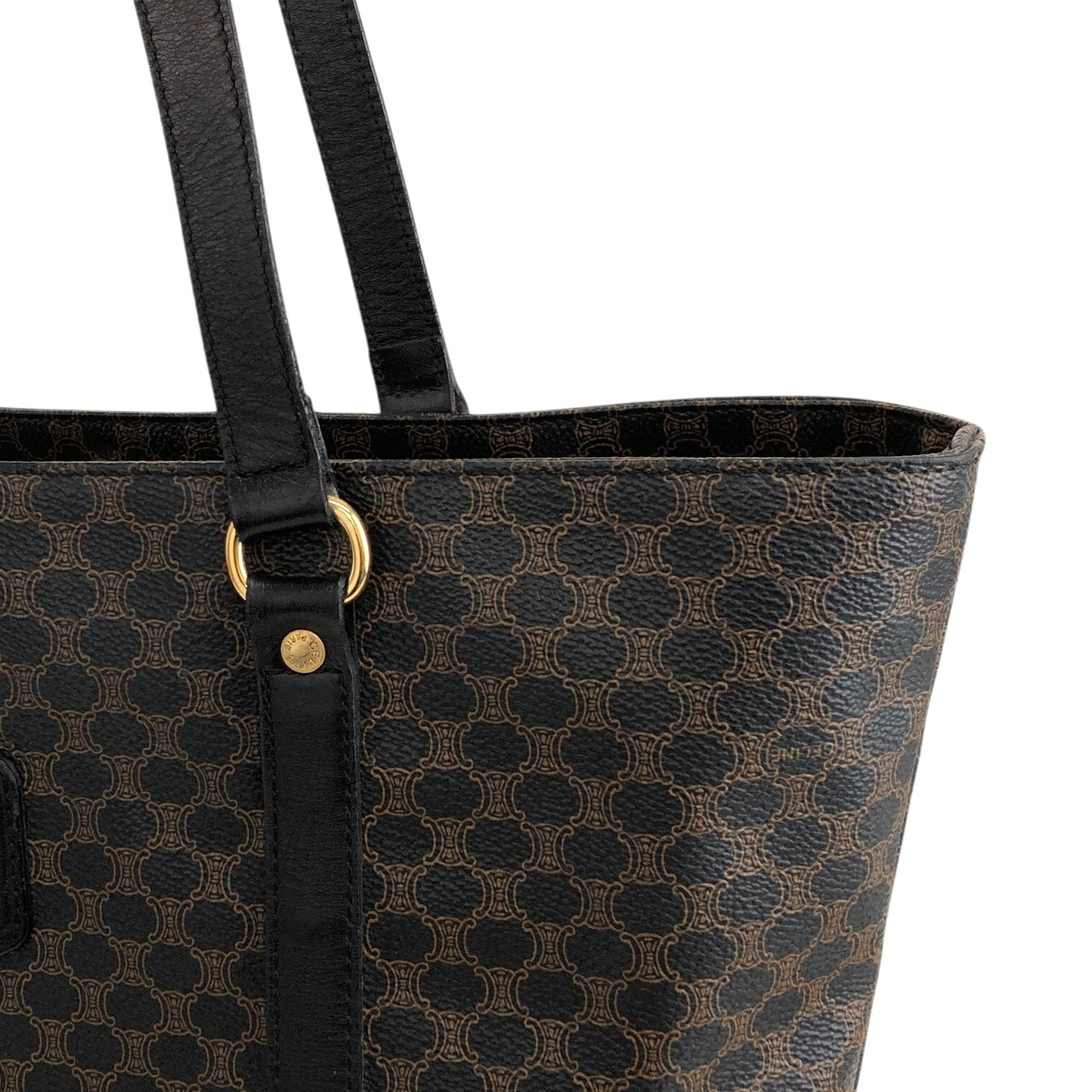 CELINE Macadam Blason Shoulder bag Totebag Black Vintage kxsx5u