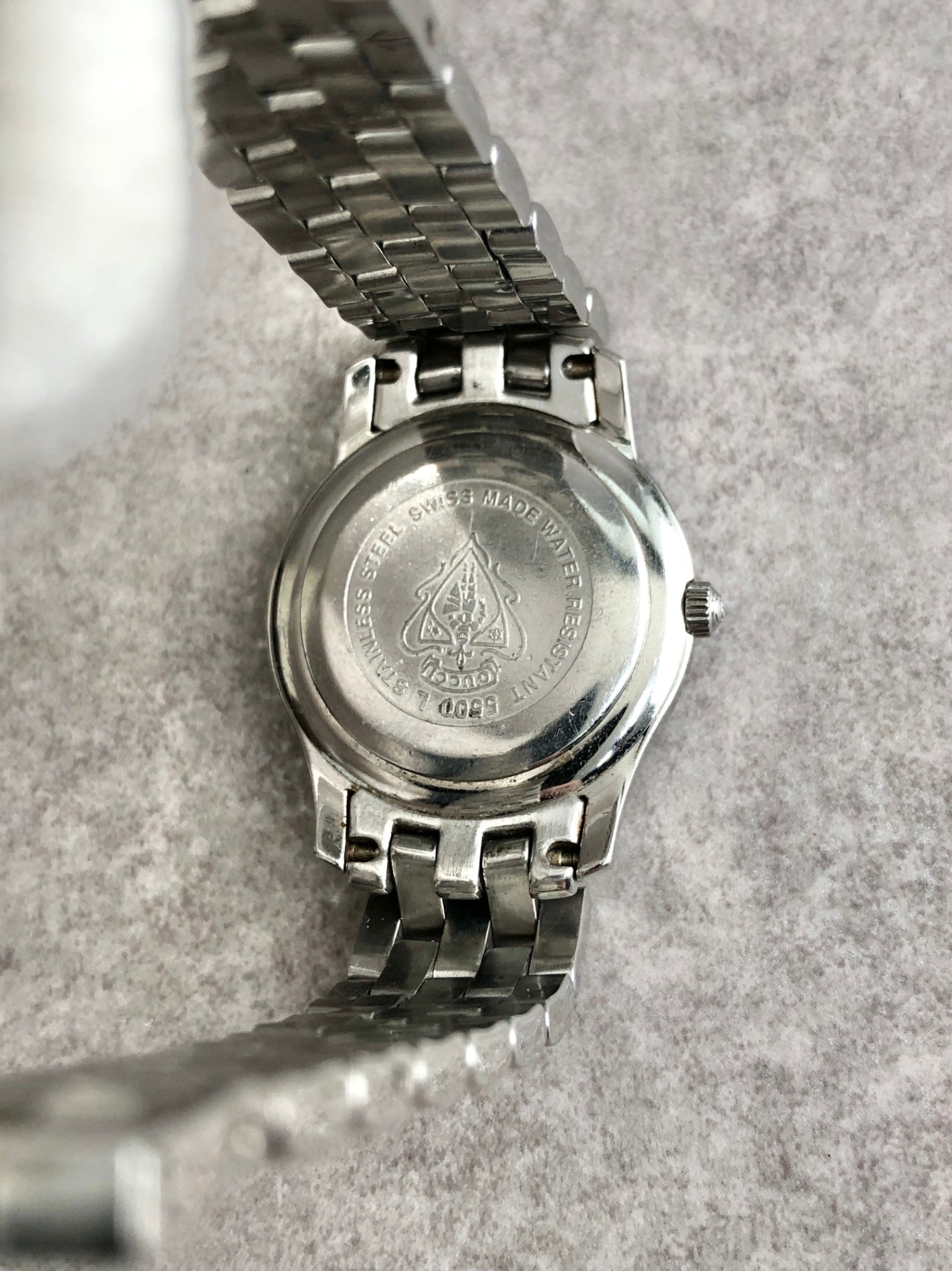 GUCCI Quartz Watch Silver 5500L Vintage 5aswfz