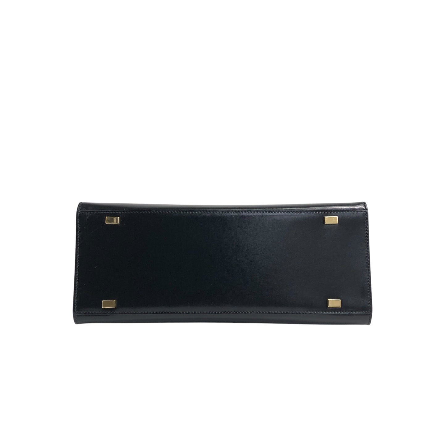 CELINE Gancini Two-way Top Handle Handbag Shoulder bag Black Vintage cjehs7